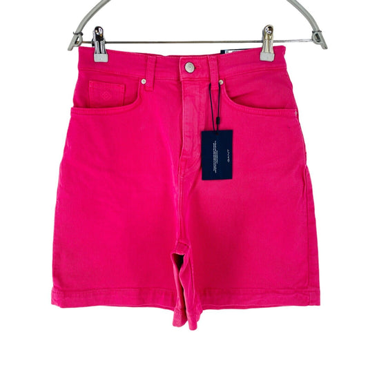 GANT Women Pink Regular Fit Denim Shorts W26