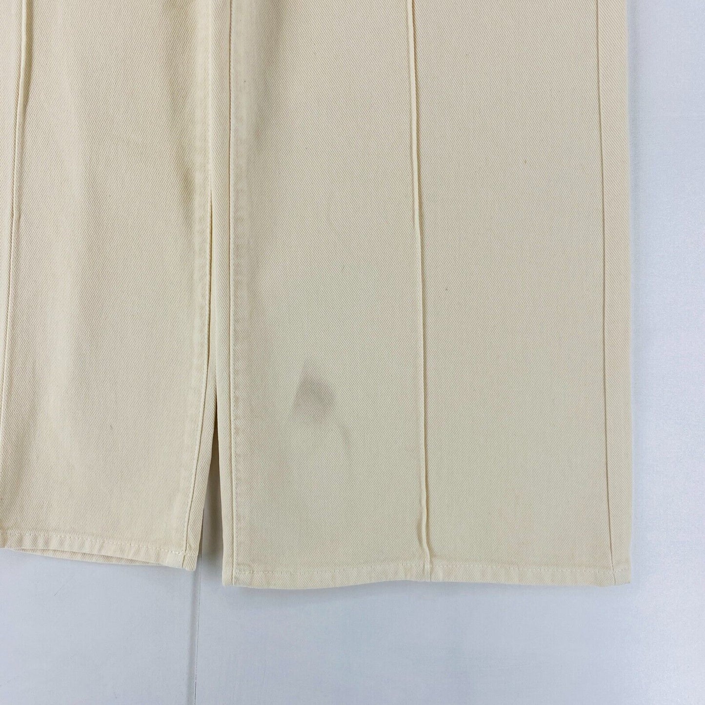 MASSIMO DUTTI Women Beige High Rise Relaxed Wide Leg Fit Jeans Size EUR 34 W26