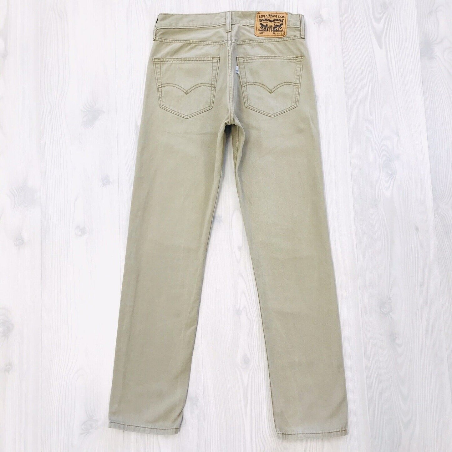 Levi's 508 Beige Standard Straight Fit Jeans Size W29 L32