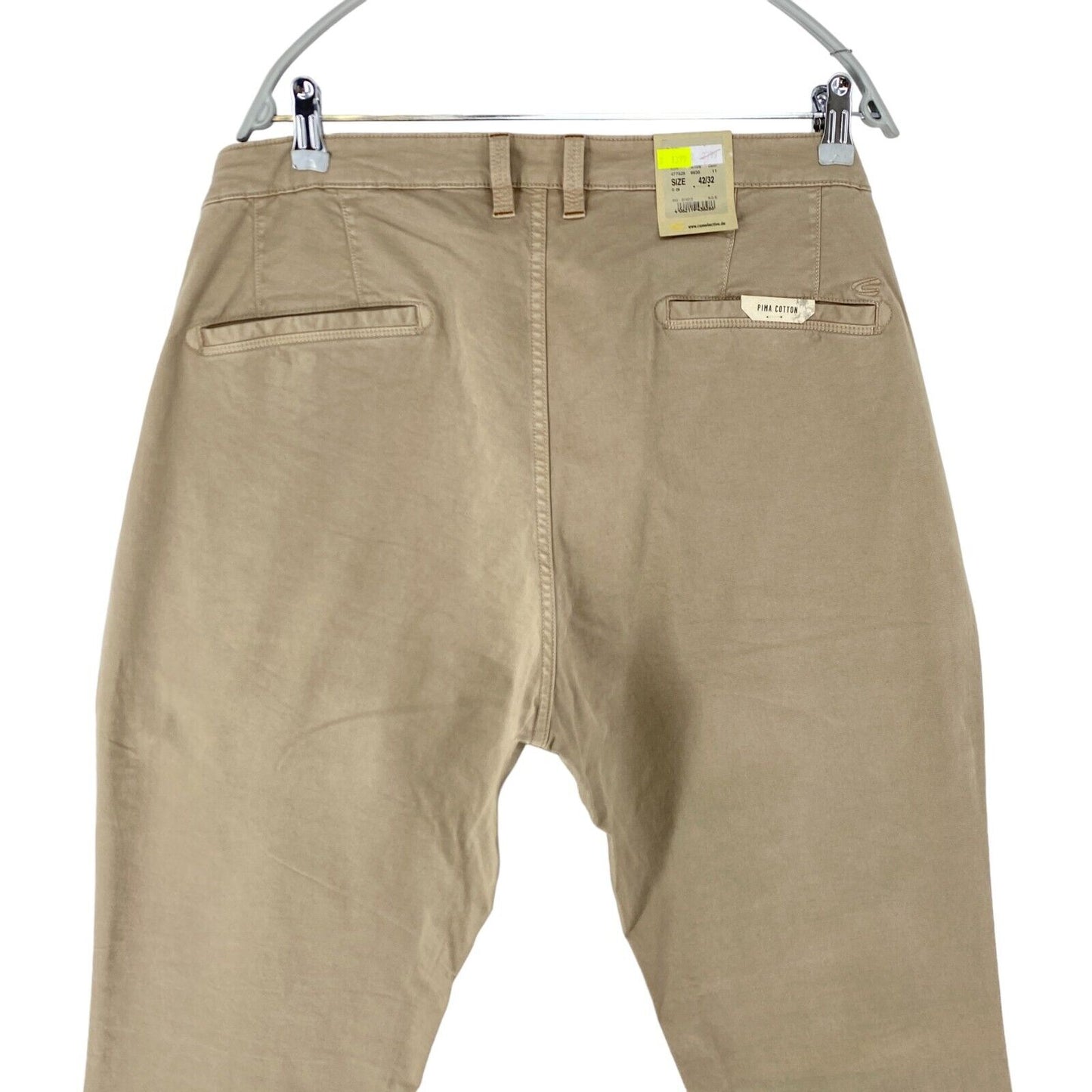 Camel Active MADISON Beige Modern Slim Fit Chino Trousers W42 L32