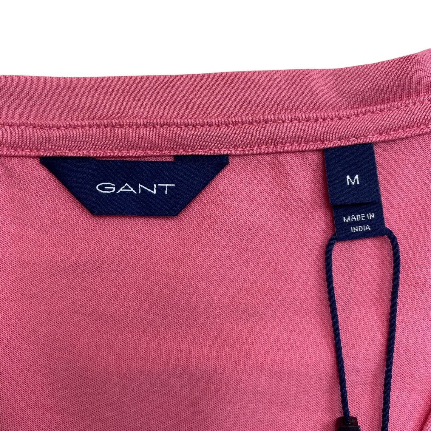 GANT Pink Original T-Shirt mit V-Ausschnitt, Größe M