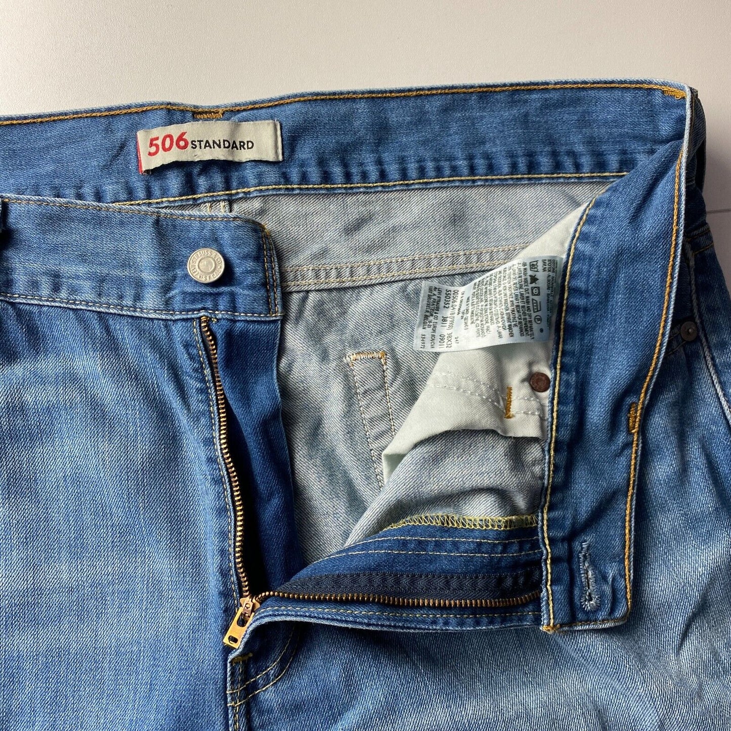 Levi's 506 Blue Regular Straight Fit Jeans W38 L32