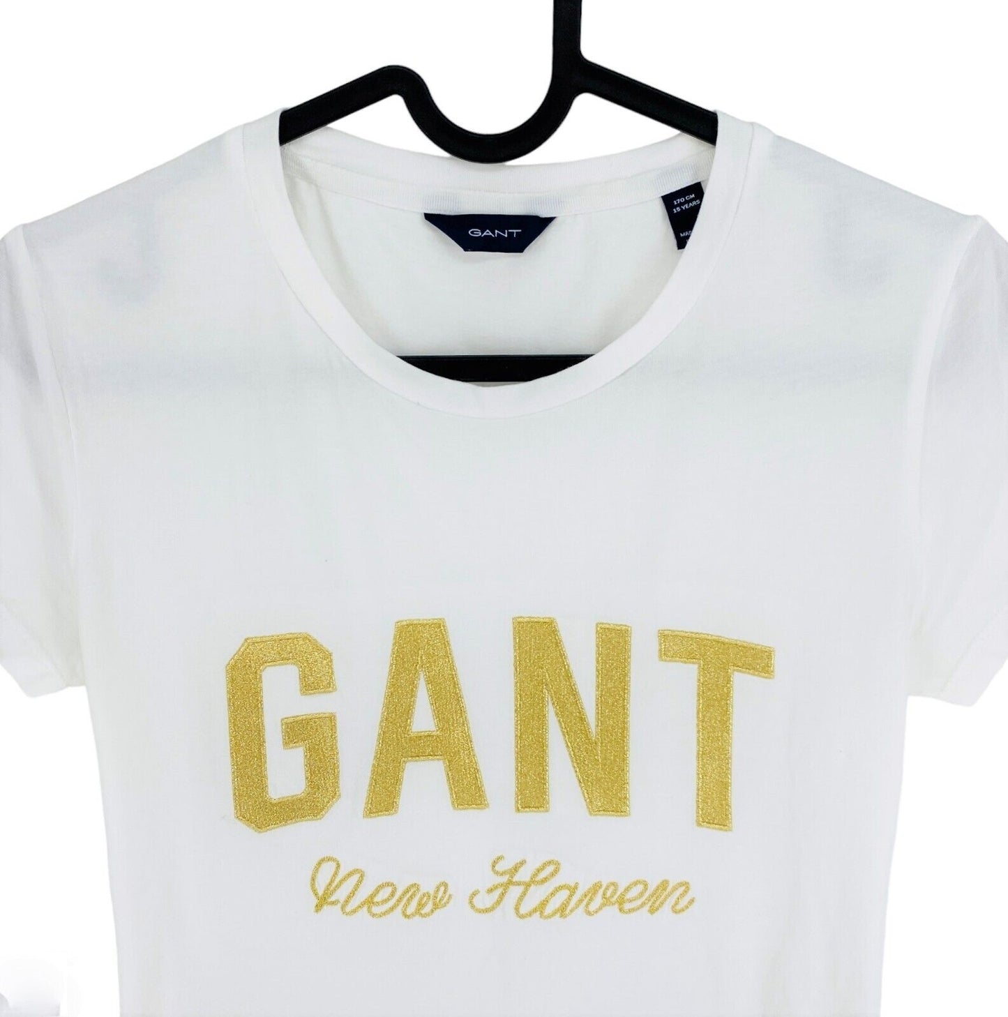 GANT Girls White Logo Crew Neck T Shirt Size 15 Years 170 cm