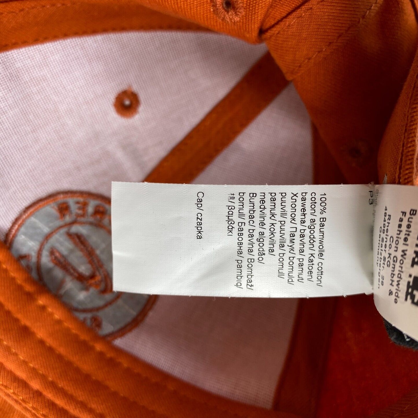 Camel Active Orange Cotton Baseball Cap Hat One Size