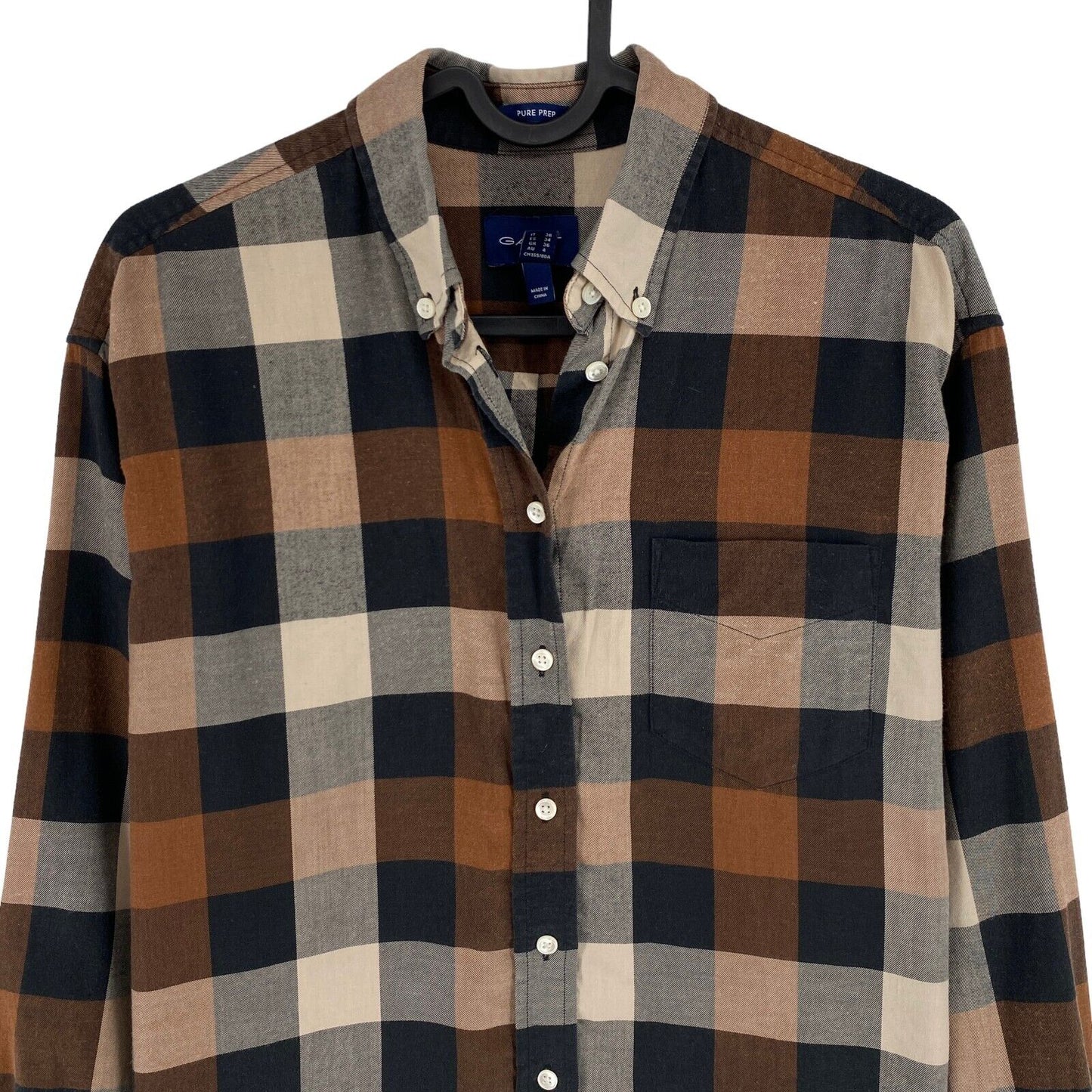 GANT Brown Pure Prep Plaid Shirt Size EU 32 UK 4 US 2