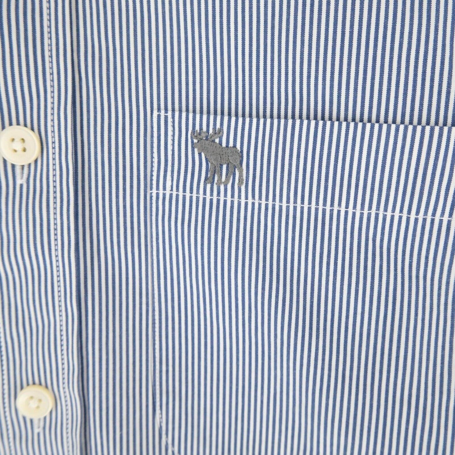 Abercrombie & Fitch Blue Striped Muscle Shirt Size M