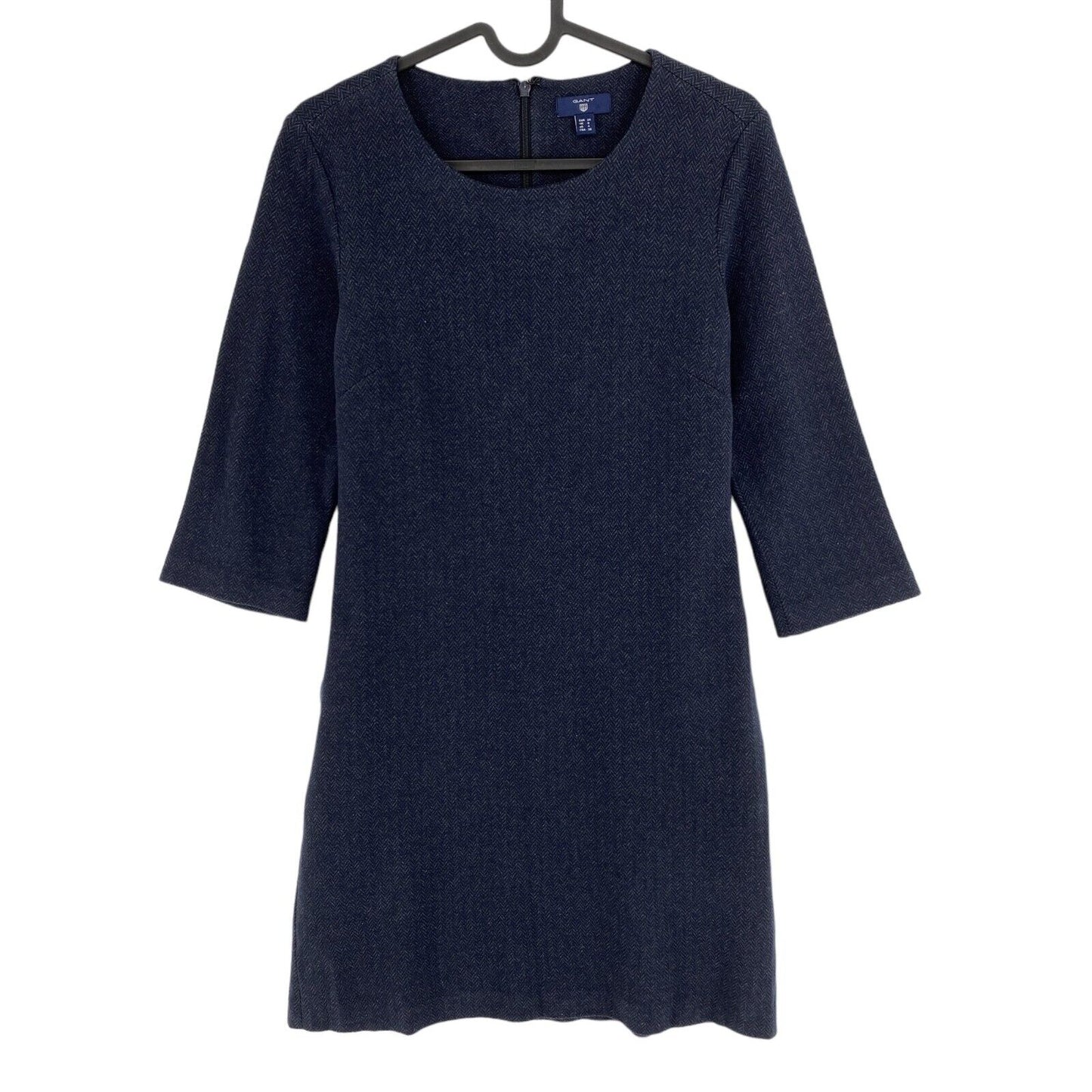 GANT Navy Blue Crew Neck Half Sleeves Dress Size EU 34 UK 8 US 4