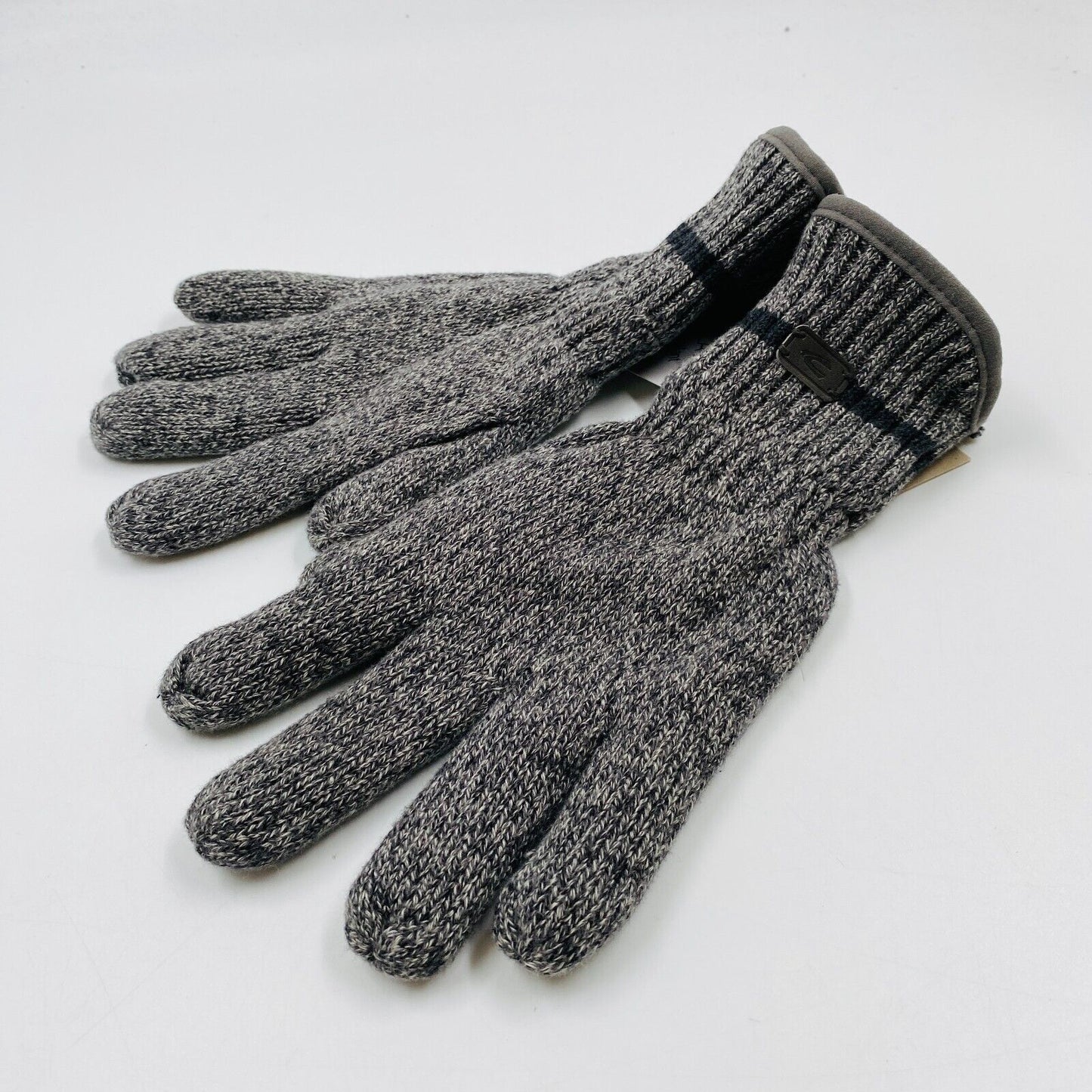 Camel Active Grey Cotton Insulated Warm Knit Gloves Size L