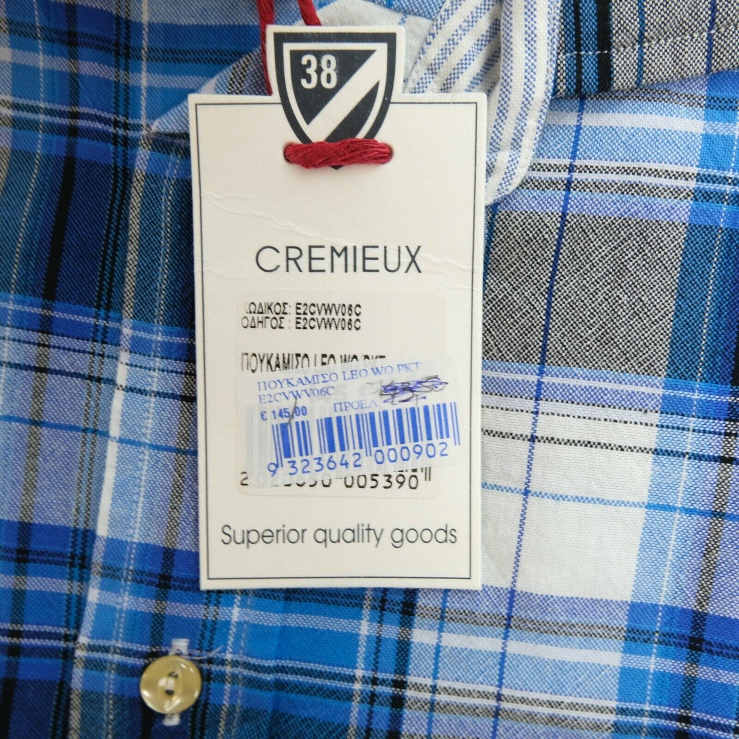 Daniel Cremieux Blue Check Leo Wo Shirt Size M