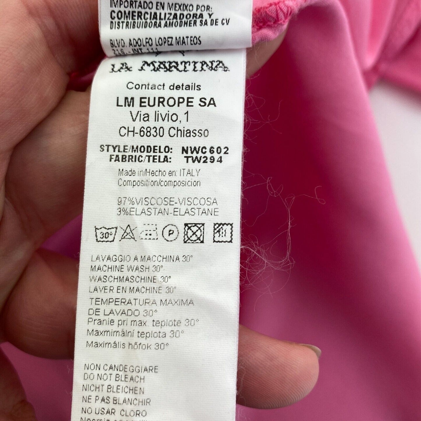 LA MARTINA Chemise manches longues en sergé de viscose rose Taille 1 / XS