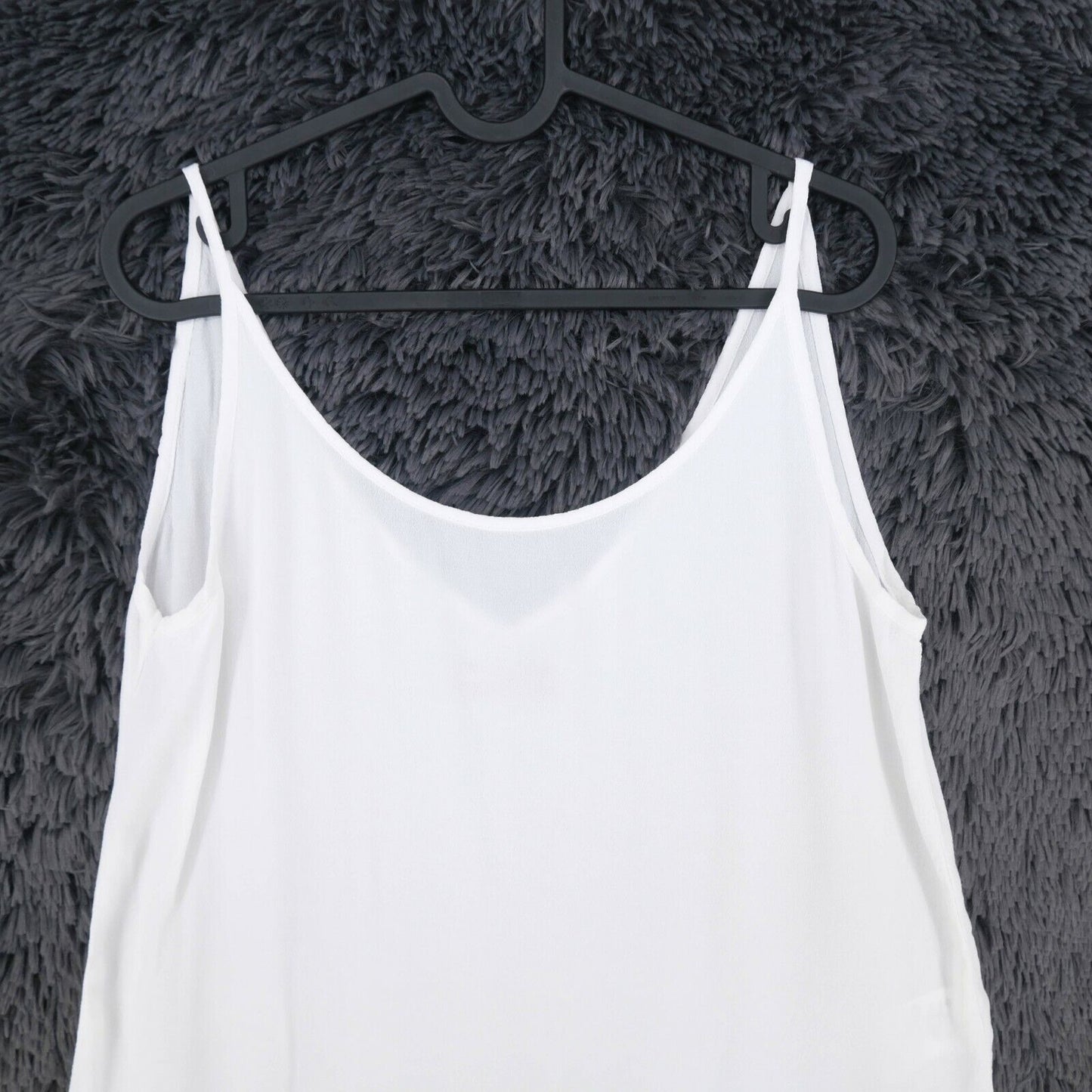 Minimum White Flared Crew Neck Tank Top Blouse Size 36