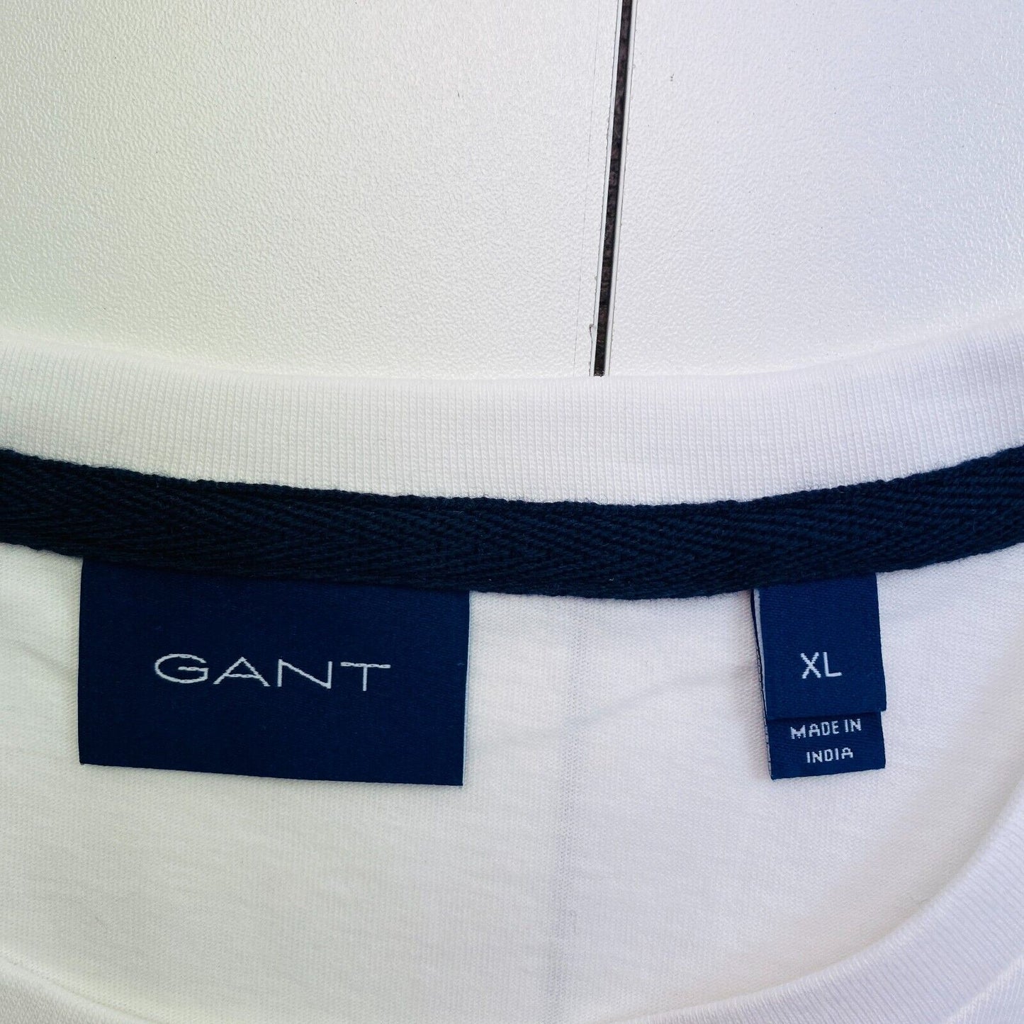 GANT Men White Logo Crew Neck Short Sleeve T Shirt Size XL