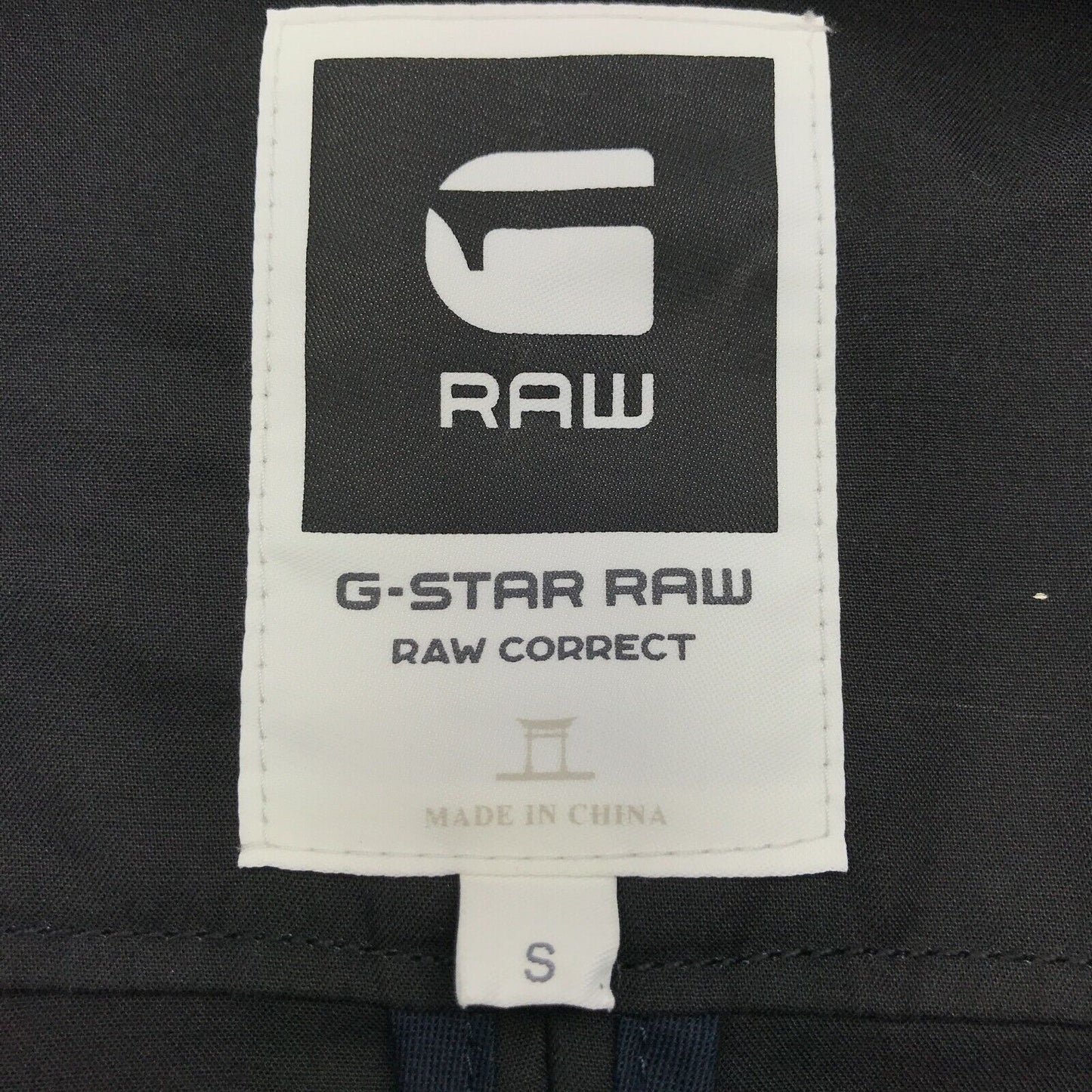 G-STAR RAW Black 100% Cotton Jacket Coat Size S