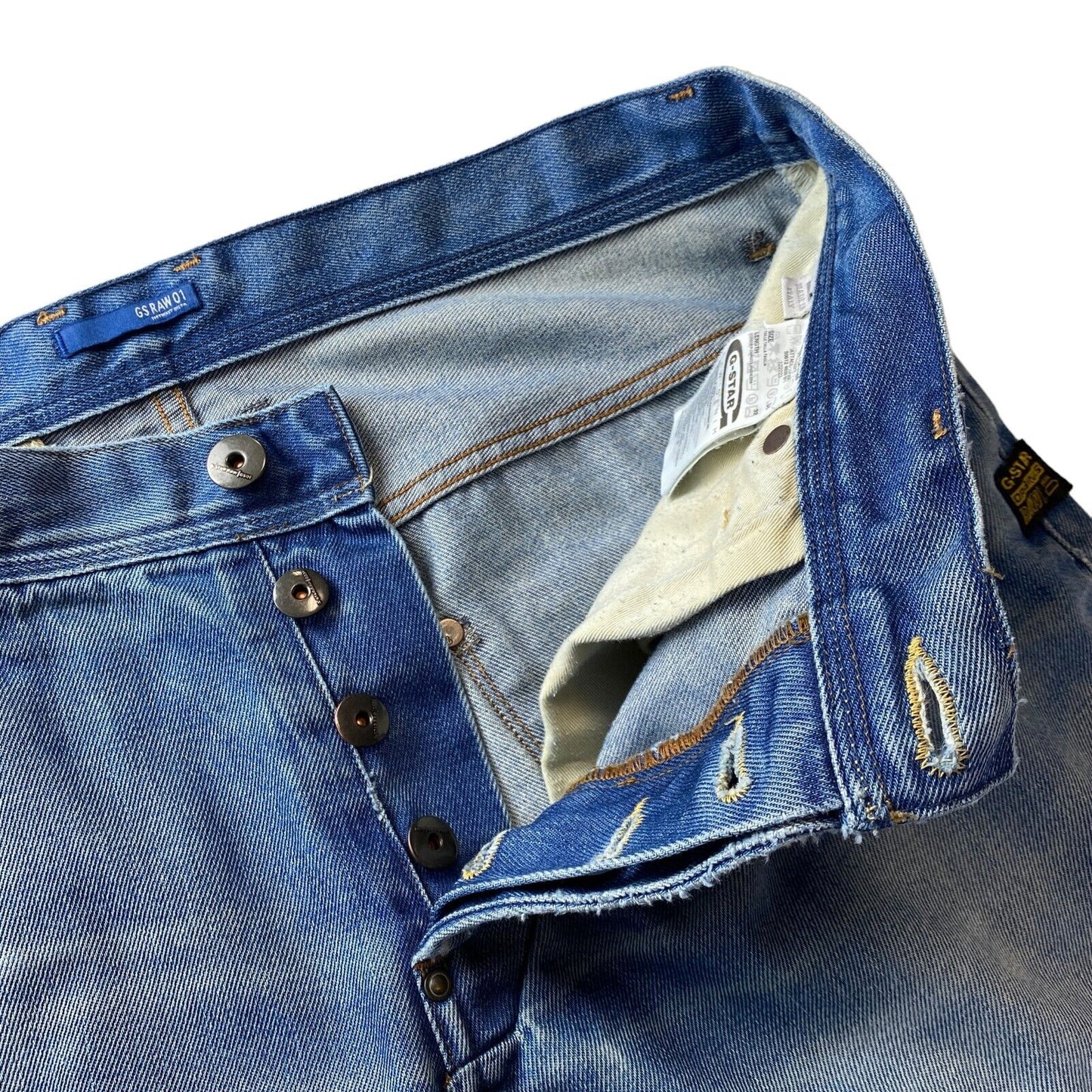 G-STAR ATTACC Blaue, lockere Jeans mit geradem Schnitt, W34 L32