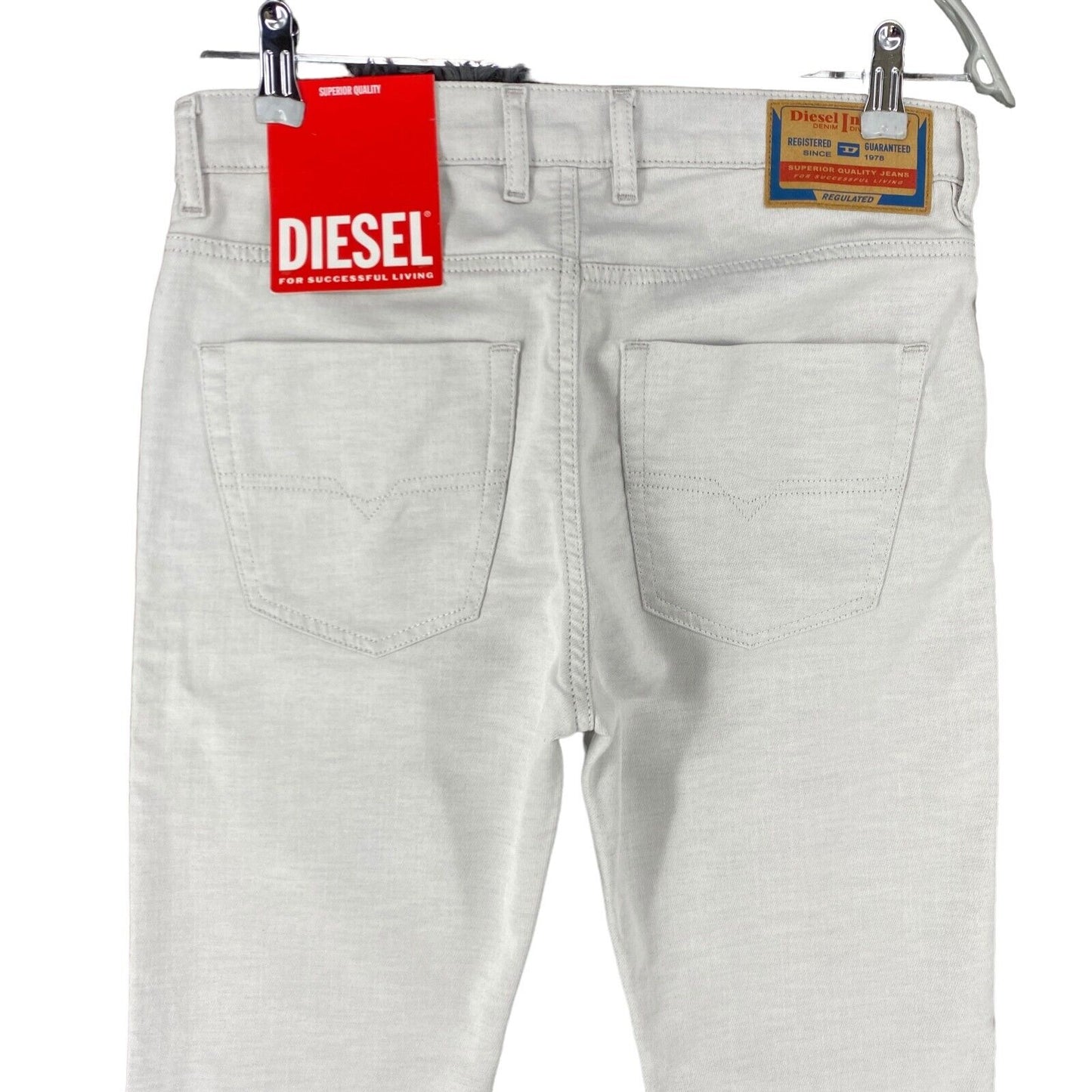 Diesel KRAILEY-B-NE White Boyfriend Fit Joggjeans Sweat Jeans W27 L30