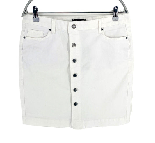 SISTERS POINT Women White OLIVIA_SK3 Denim Skirt Size XL