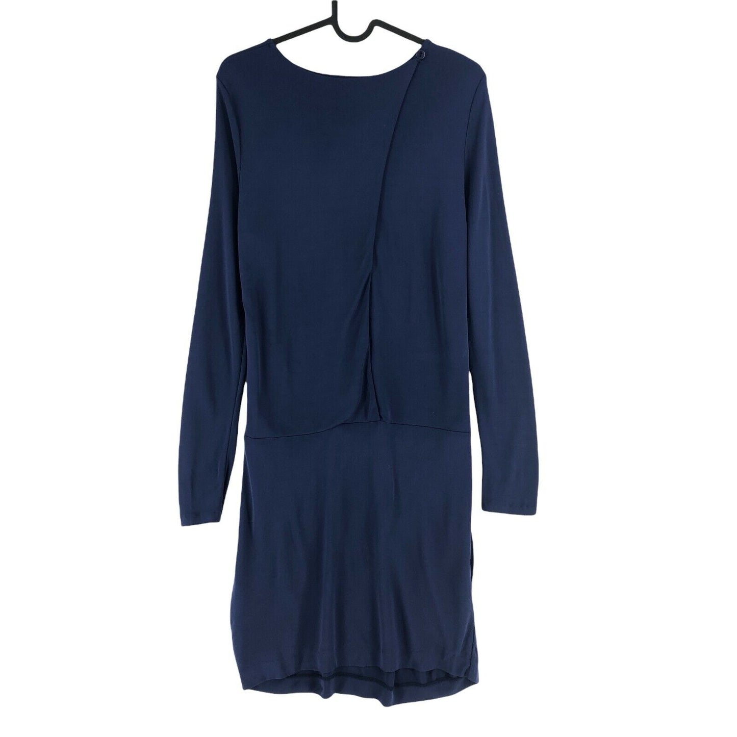 RRP €209 GANT Navy Blue Crew Neck Open Back Dress Size S