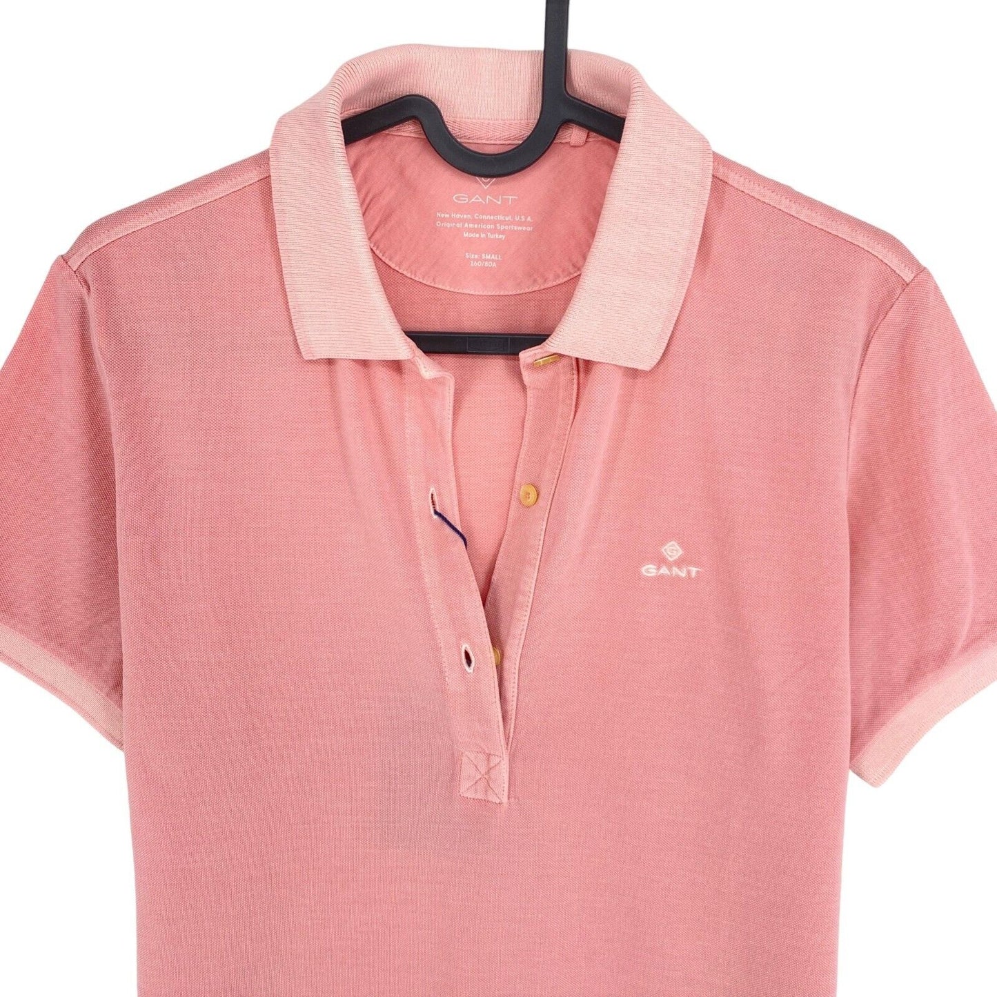 GANT Pink Sun Faded Pique Polo Shirt Size S