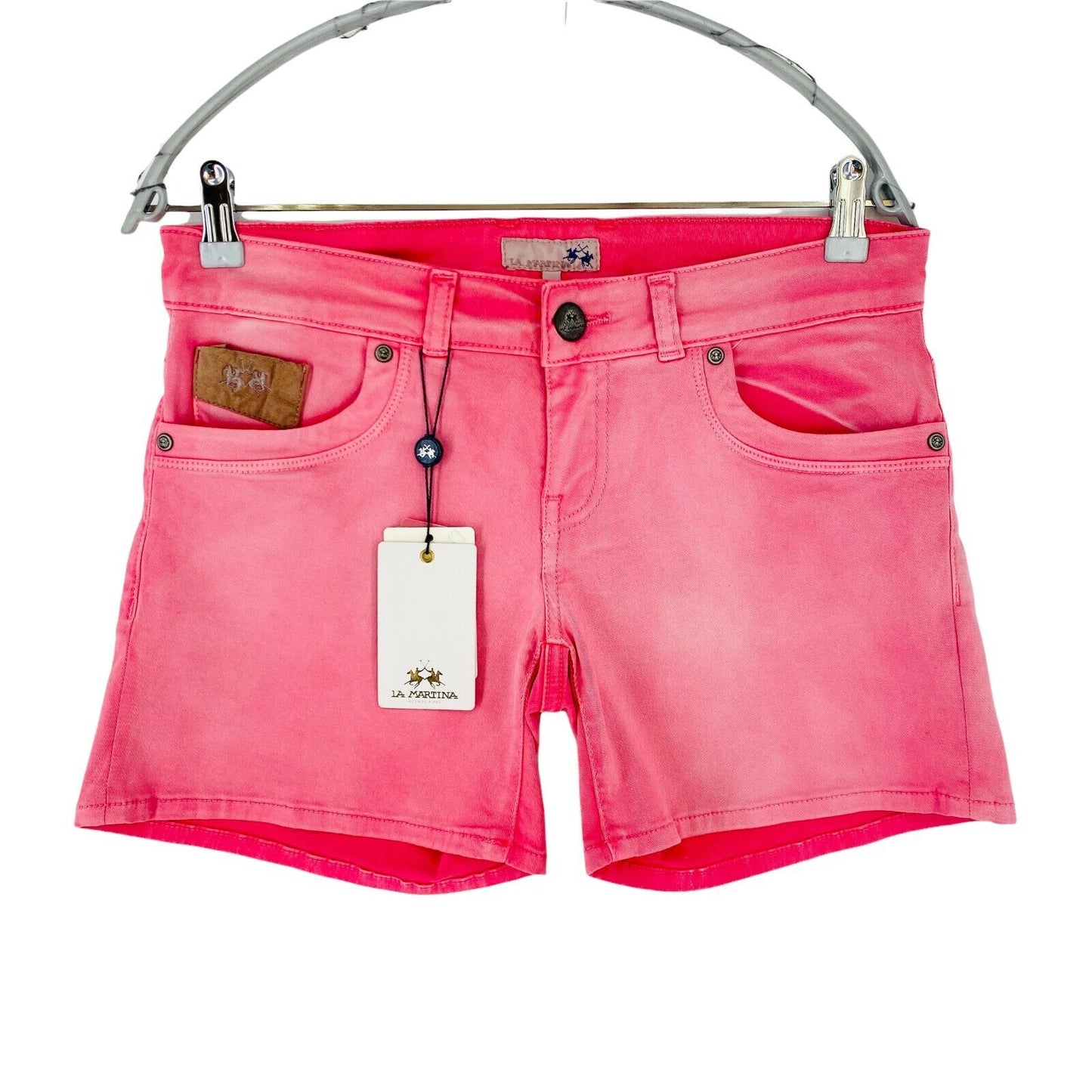 LA MARTINA Women Pink Bermuda Chino Shorts Size W27 W28 W30 Made In Italy