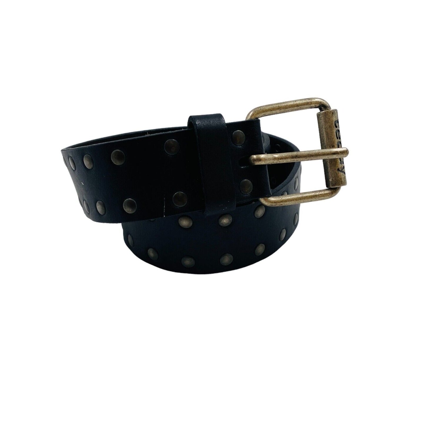 Teddy Smith Black With Studs Leather Belt Size 85 cm 34 in.