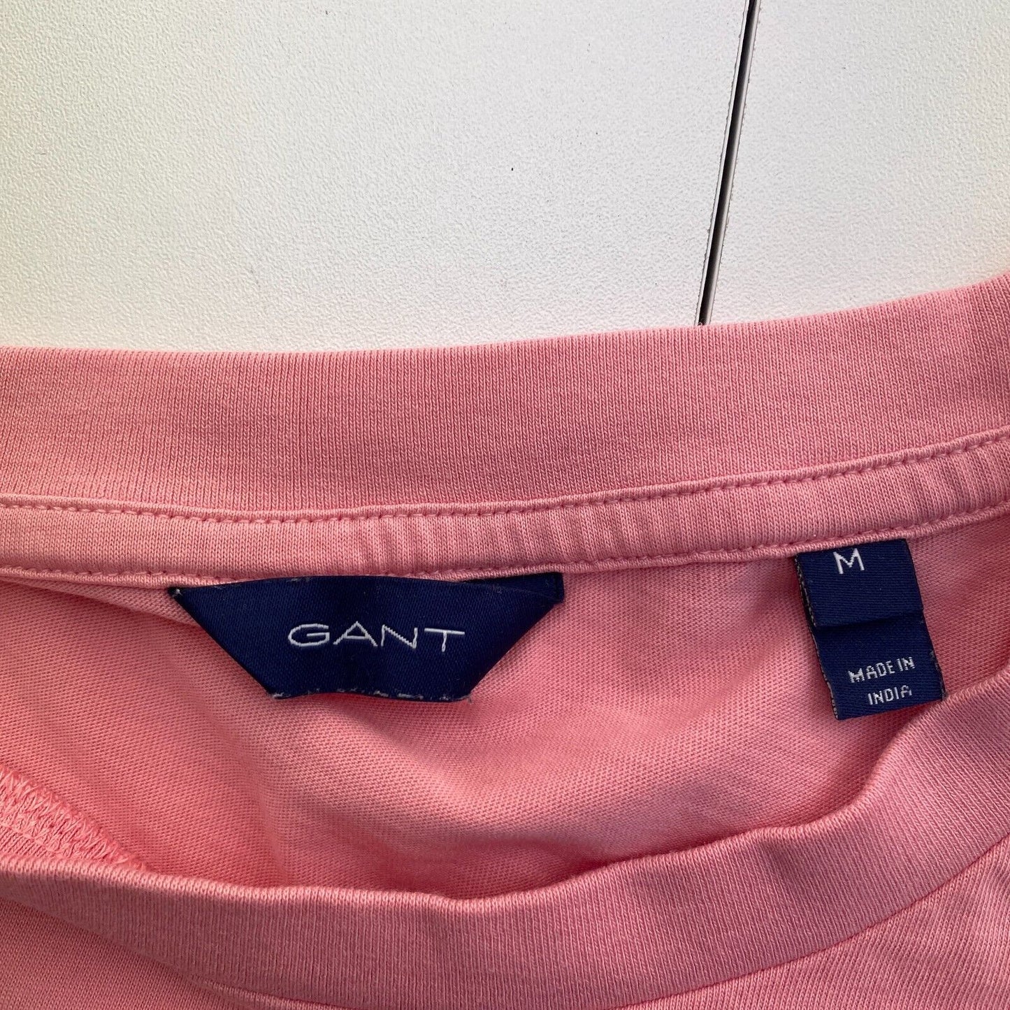 GANT Women Pink Tonal Archive Shield Crew Neck SS T Shirt Size M