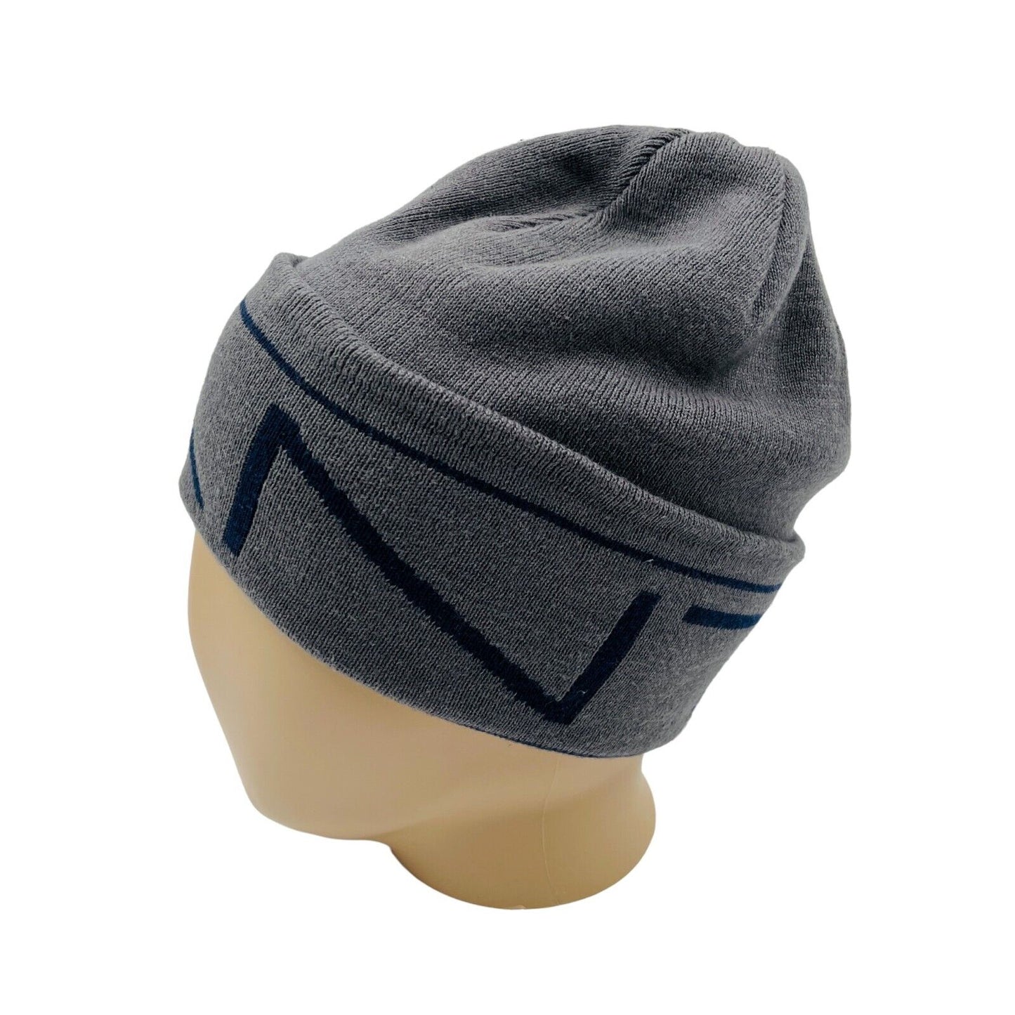 GANT Grey Cotton Blend Beanie Hat One Size