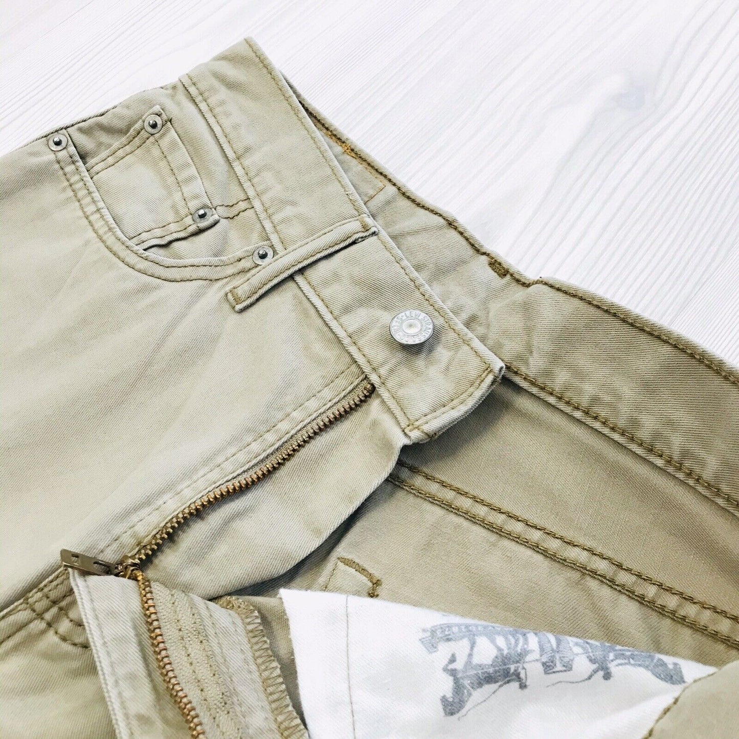 Levi's 508 Beige Standard Straight Fit Jeans Size W29 L32