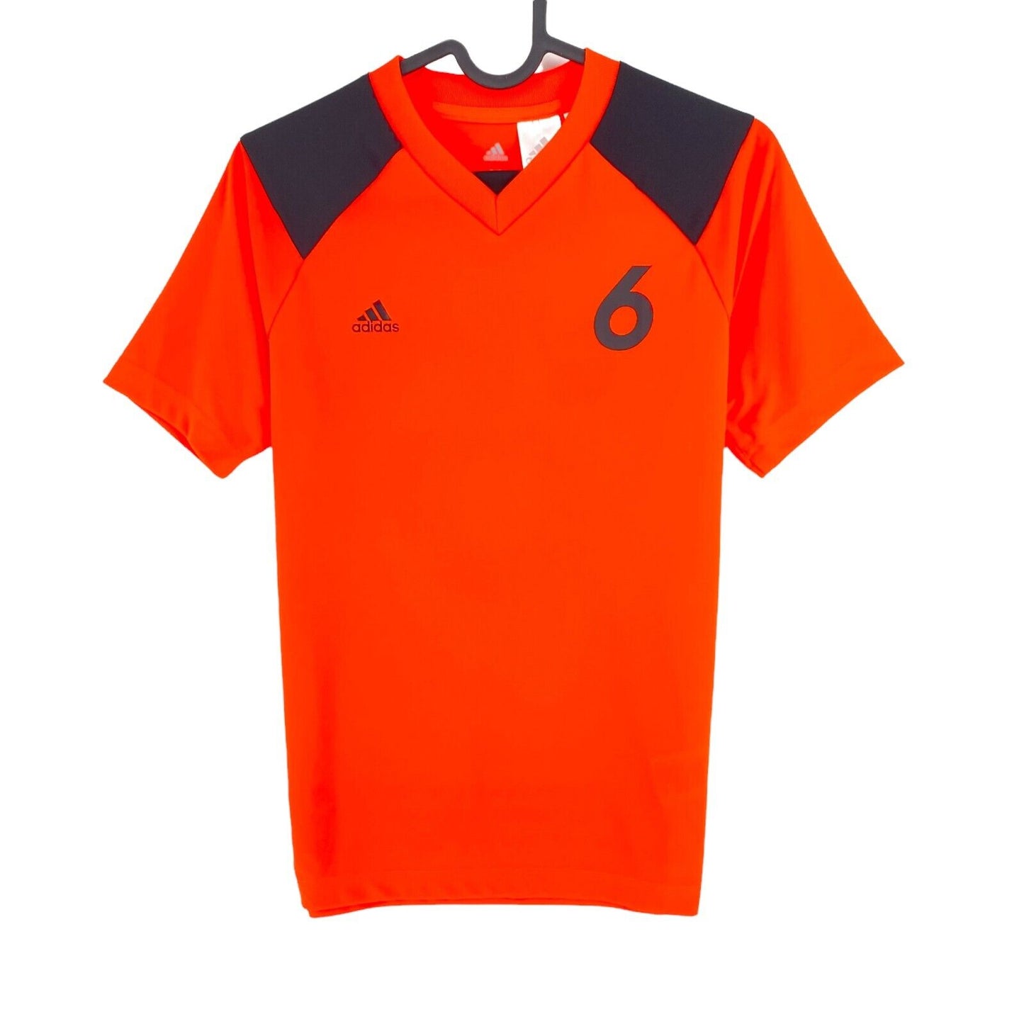 Adidas Climalite Youth Boys Maillot Rouge Col en V T-shirt Taille 11-12 ans