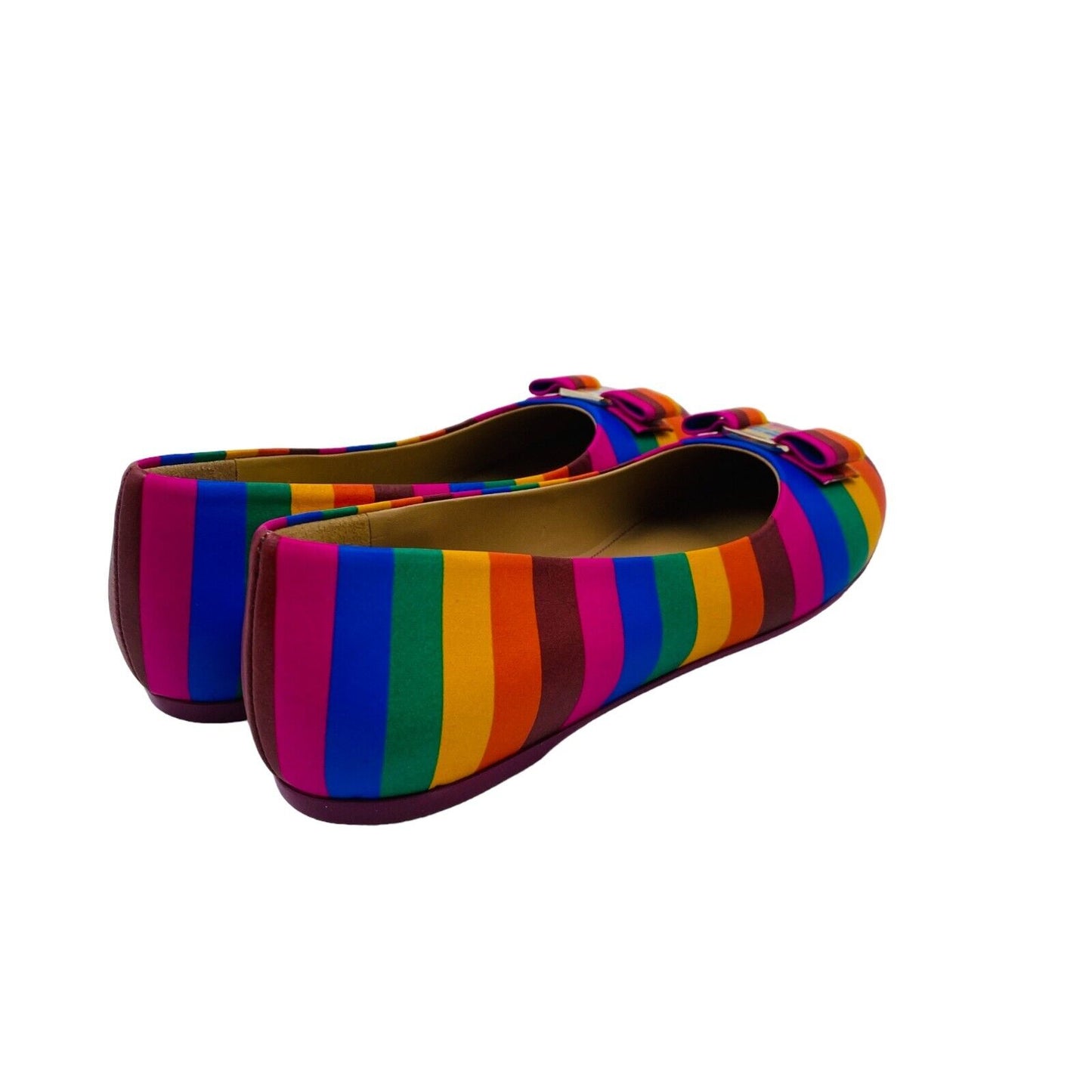 Salvatore Ferragamo Girls Colored Rainbow Min Flat Shoes Size EU 27 UK 9.5