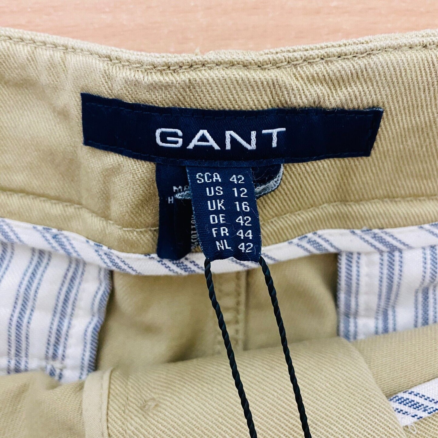 GANT Women Brown A.M. Safari Shorts Size EU 42 UK 16 US 12 W34