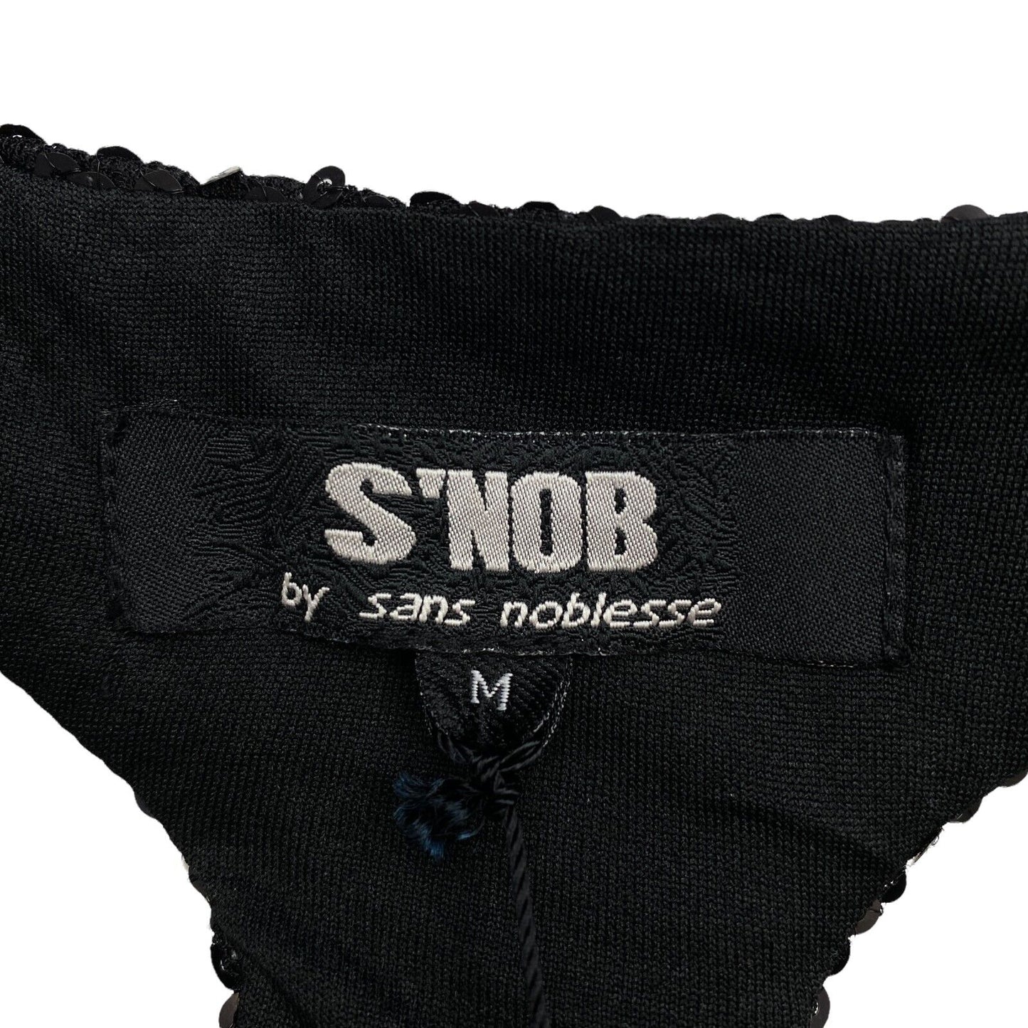 RPR 115 € S'NOB By Sans Noblesse Mini-robe noire à sequins et col rond Taille M