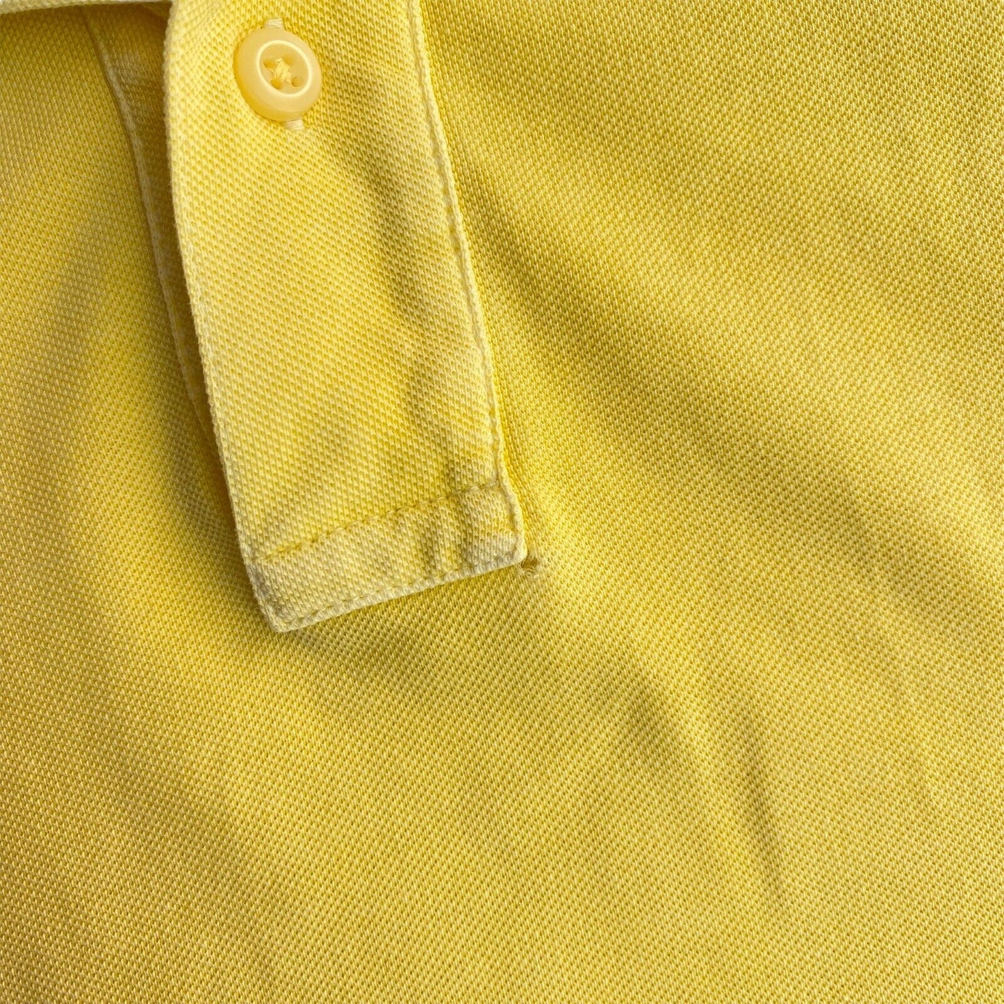 GANT Yellow Sun Faded Pique Rugger Polo Neck T Shirt Size XL