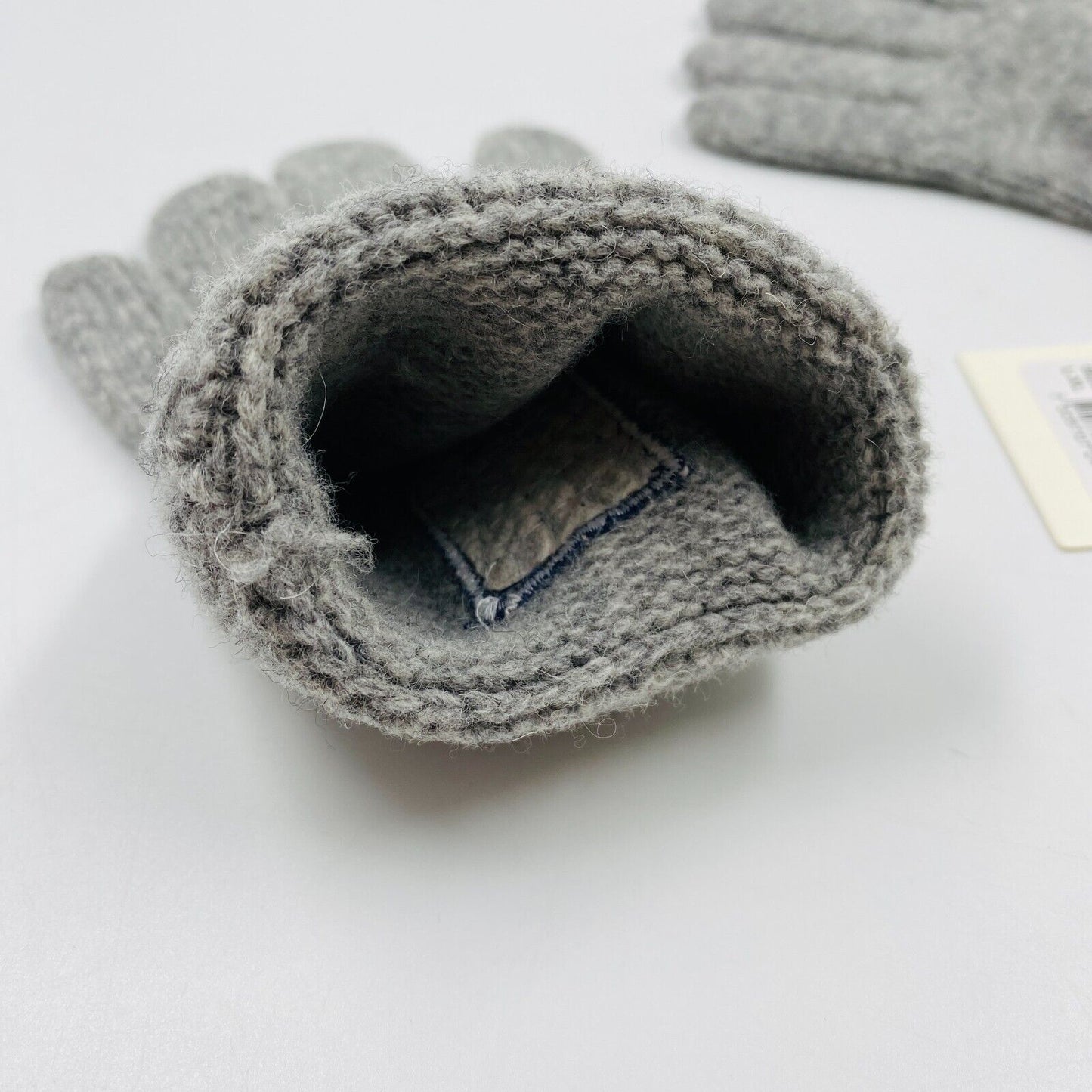 GANT Unisex Kids Grey Wool Blend Warm Gloves Size L - XL