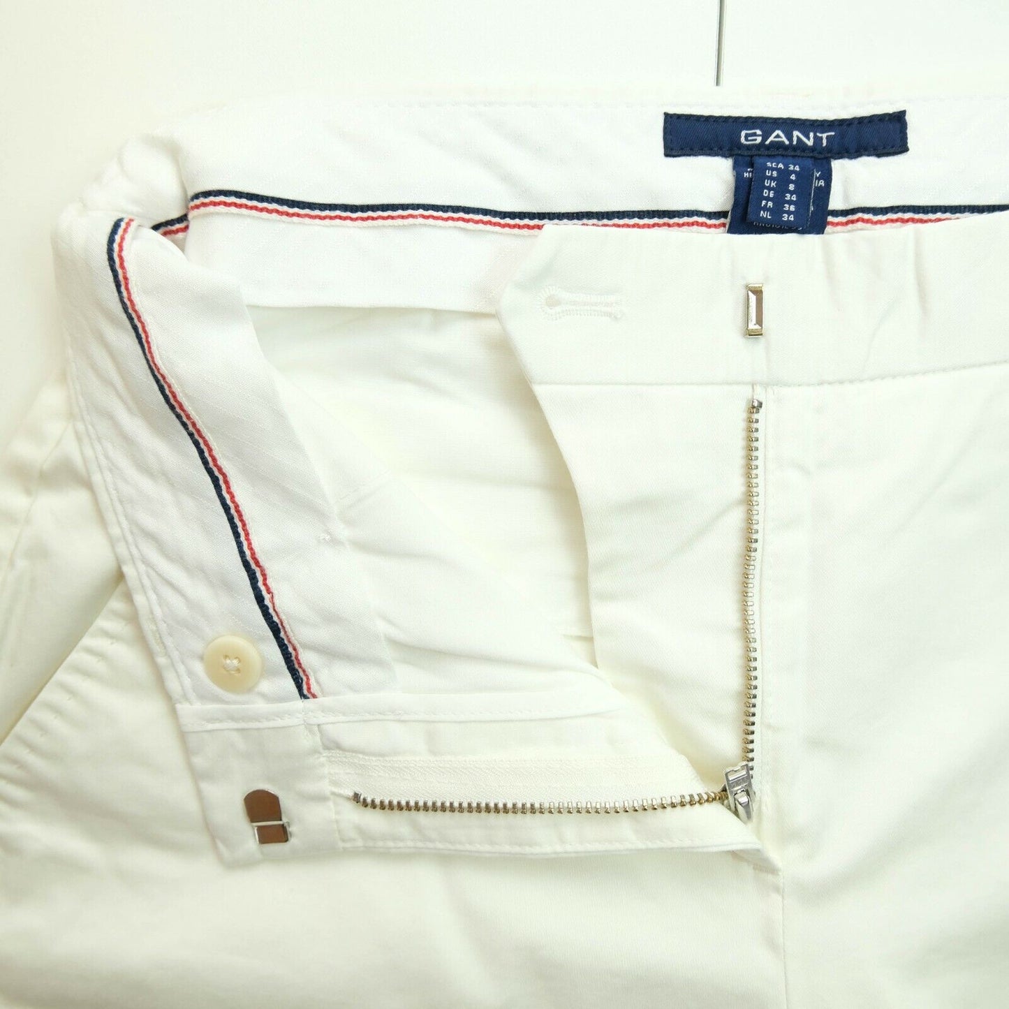 GANT White Satin Bermuda Shorts Size EU 34 UK 8 US 4