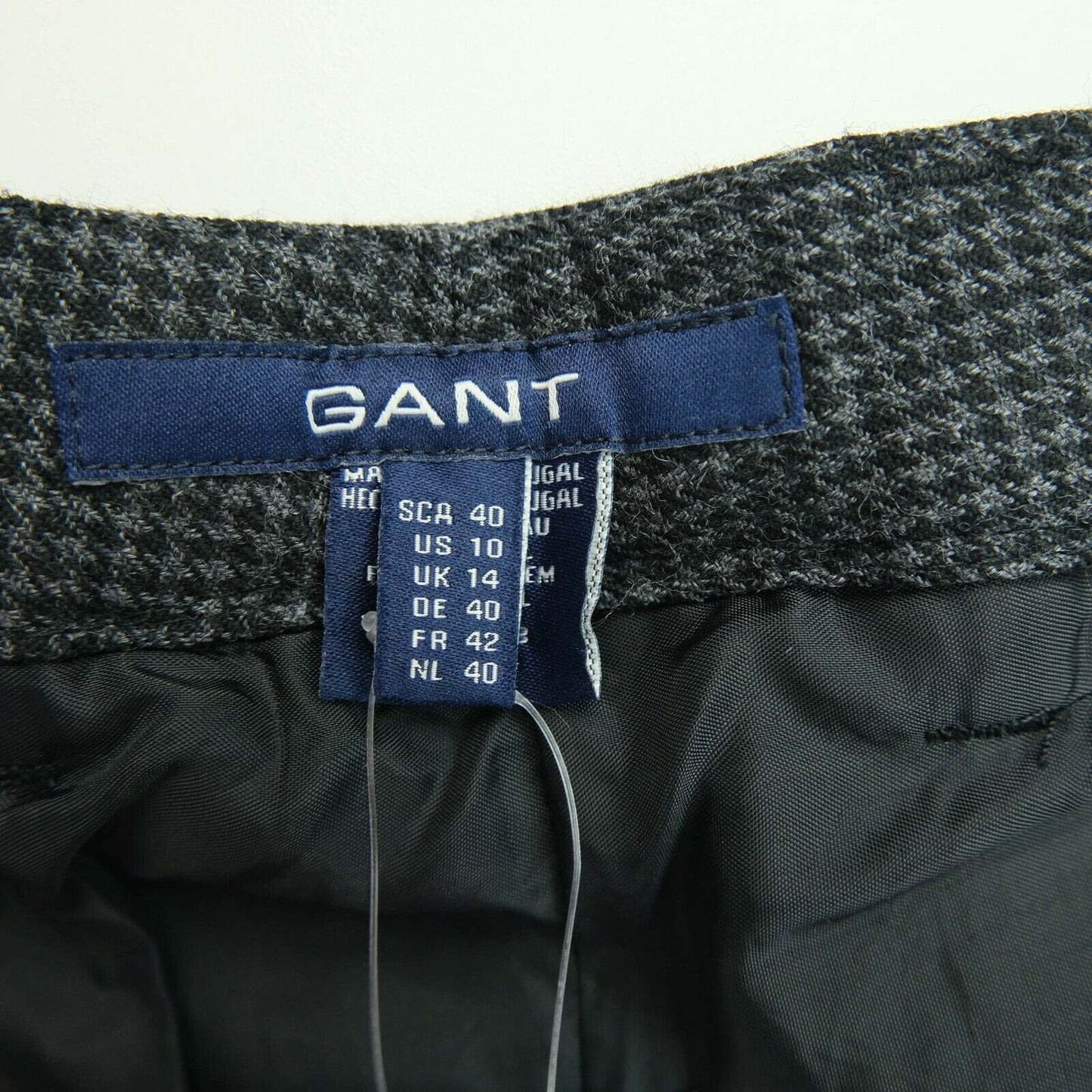 GANT Dark Grey Mini Dogtooth Bermuda Shorts Size EU 40 UK 14 US 10