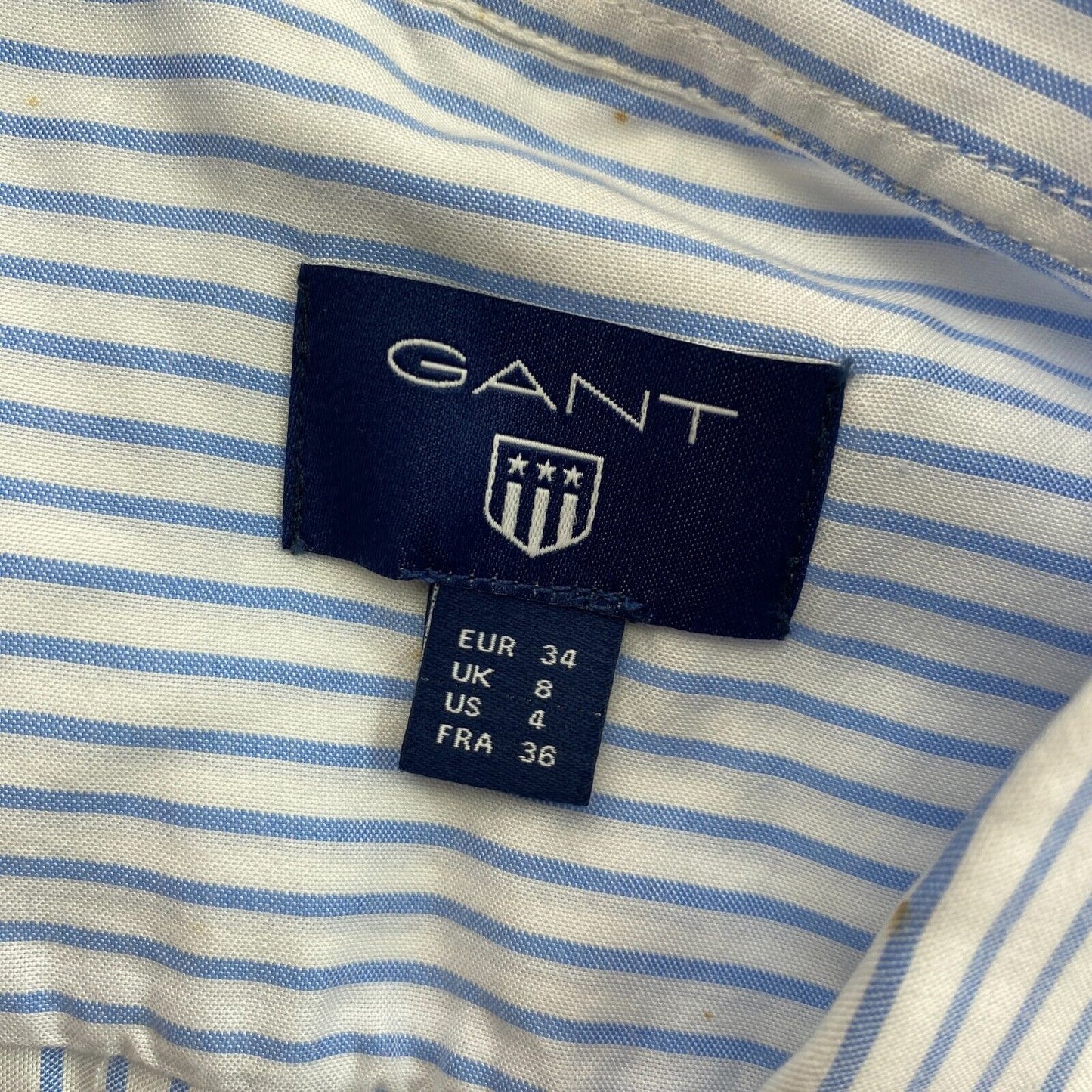 GANT Blue Striped Shirt Size EU 34 UK 8 US 4