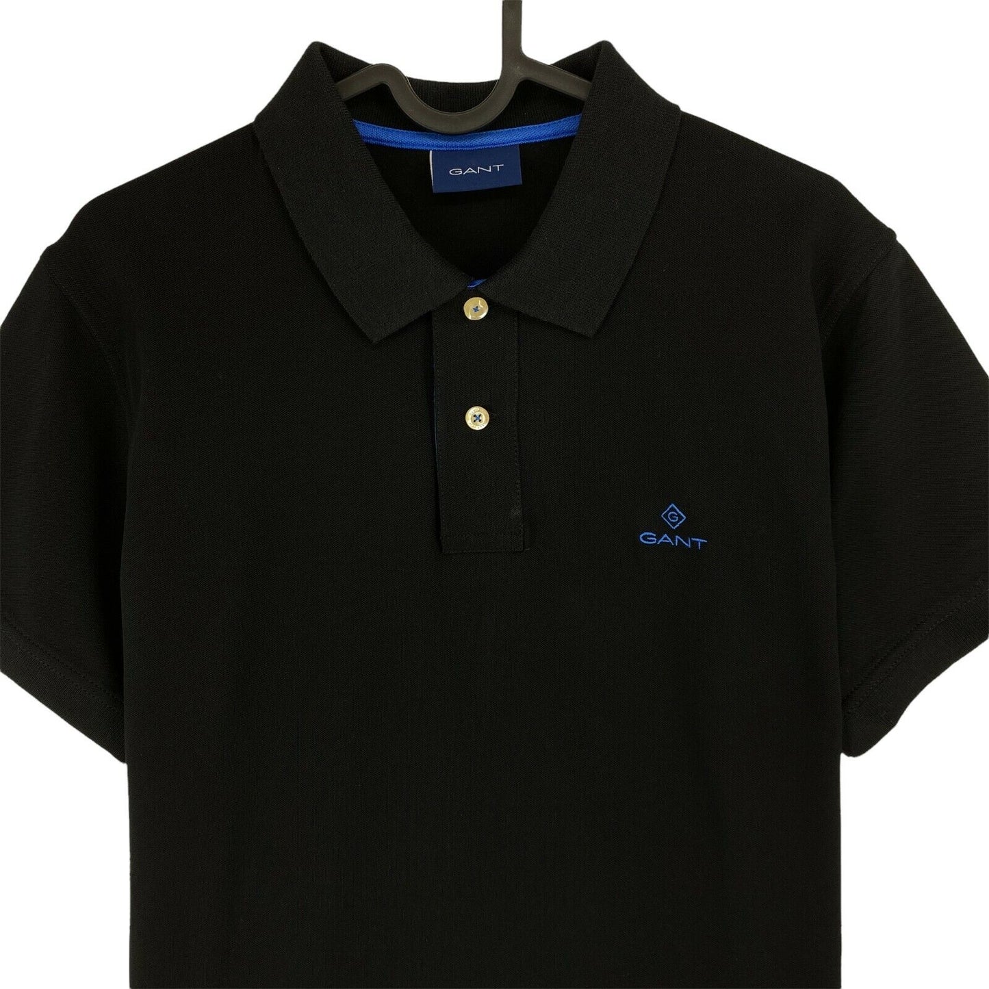 GANT Black Lock Up Logo Polo T Shirt Size M