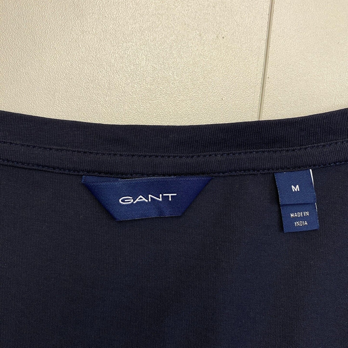 GANT Women Navy Blue Original V Neck Short Sleeves T Shirt Size M