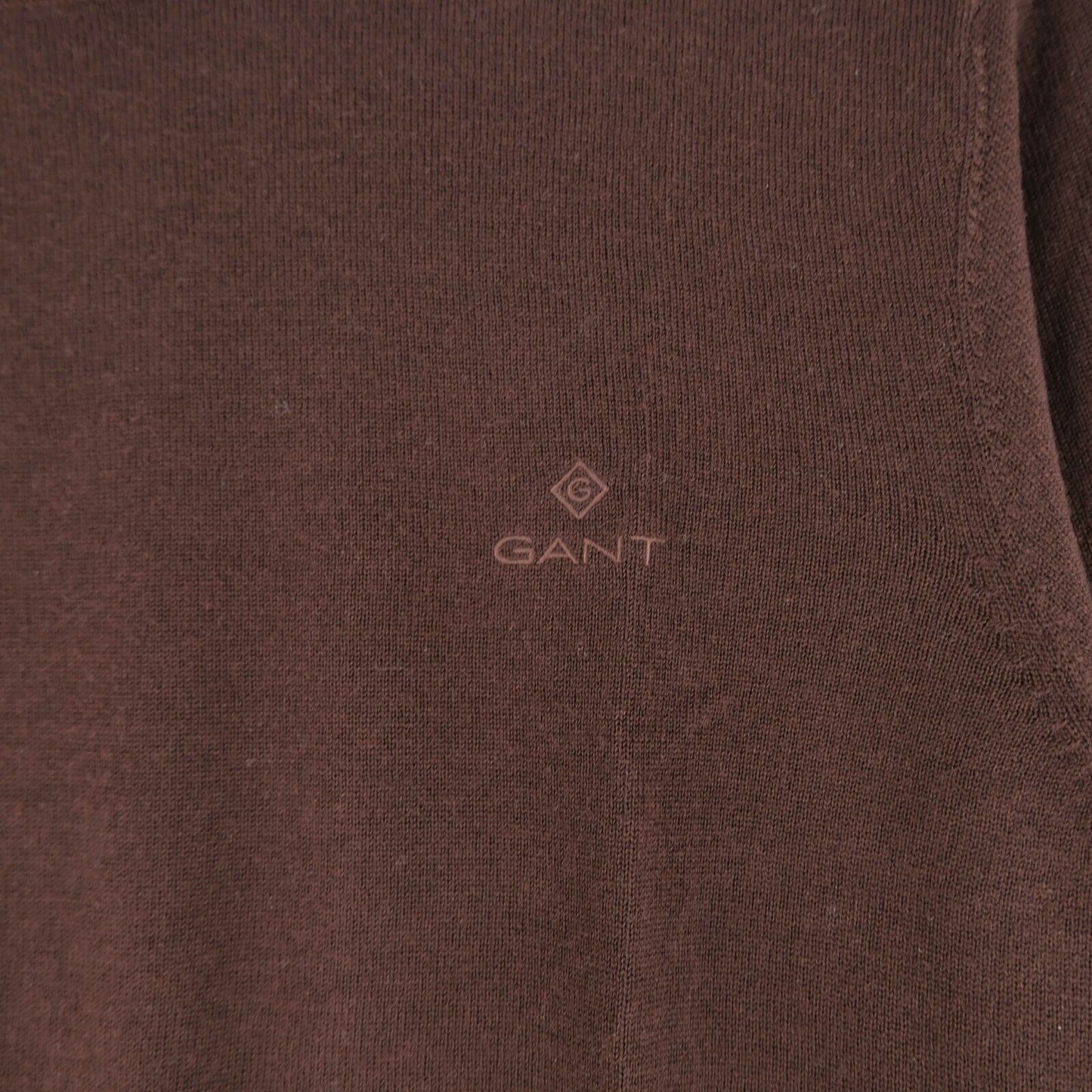 GANT Brown Crew Neck Fine Merino Wool Jumper Sweater Top Size S