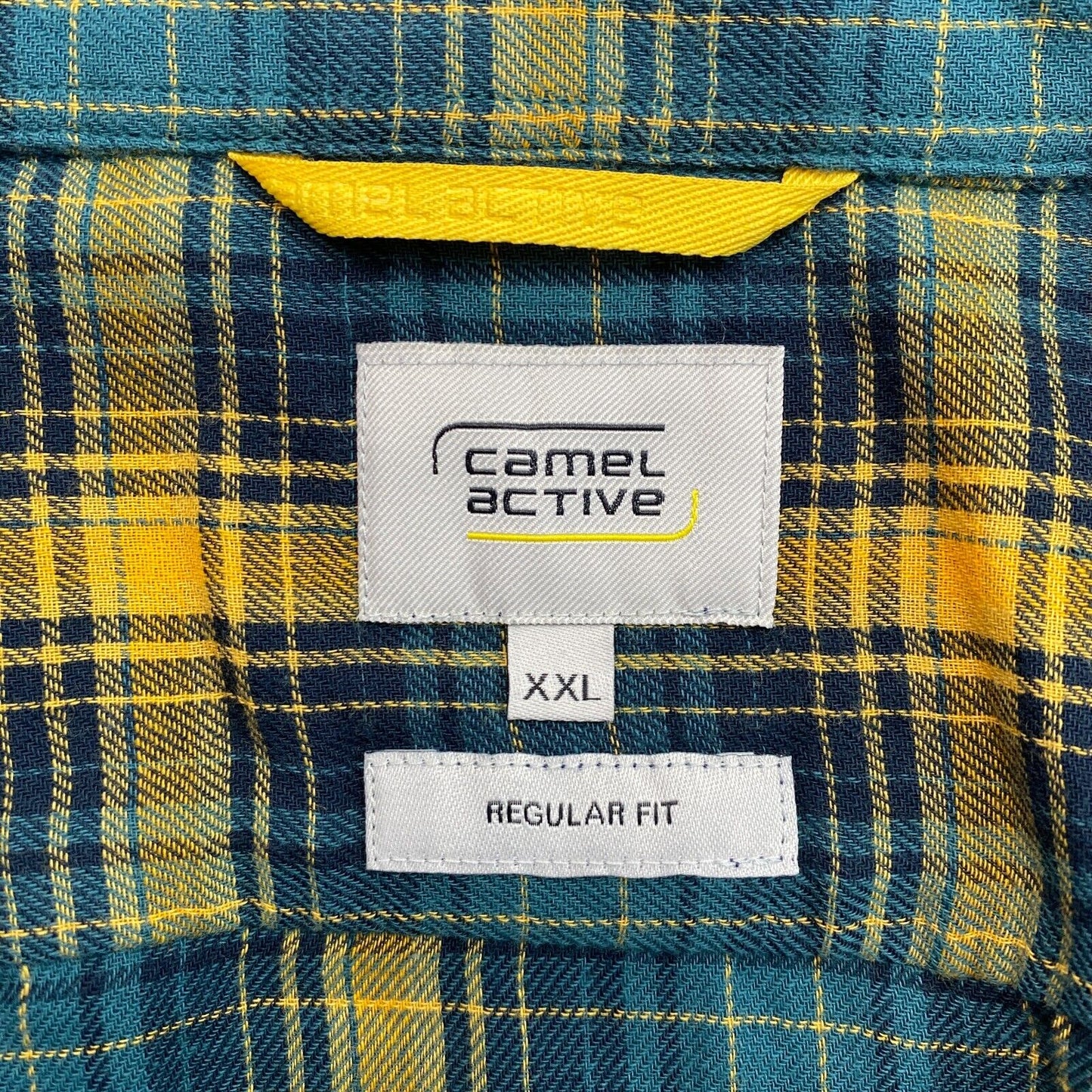 CAMEL ACTIVE Men Dark Blue Regular Fit Plaid Long Sleeves Shirt Size 2XL