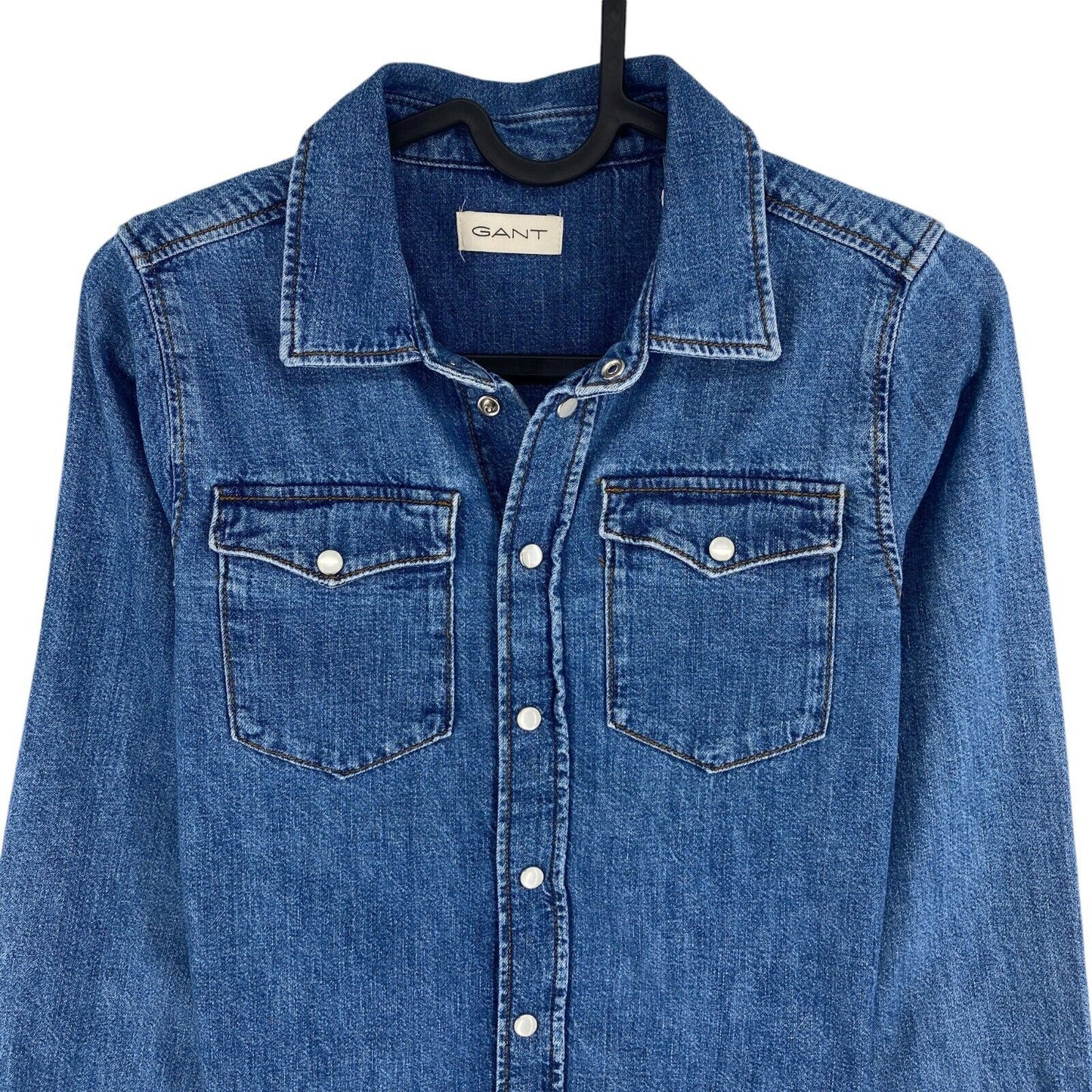 GANT Boys Blue Relaxed Long Sleeves Denim Shirt Size 9-10 Years 134/140 cm