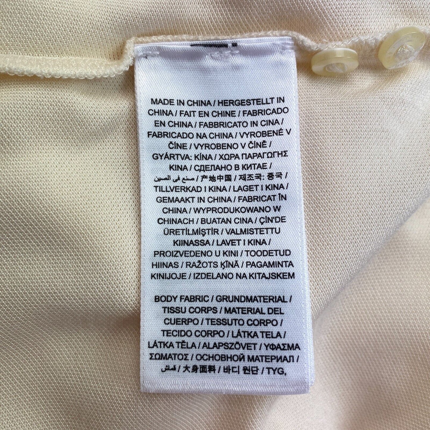 GANT Beige Detail Kragen Langarm Poloshirt Größe 2XL XXL