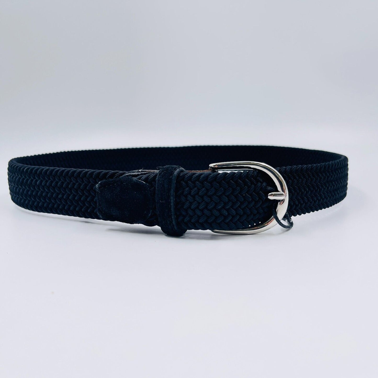 GANT Ladies Dark Blue Elastic Stretchy Braid Belt Size 80 cm 32 in.