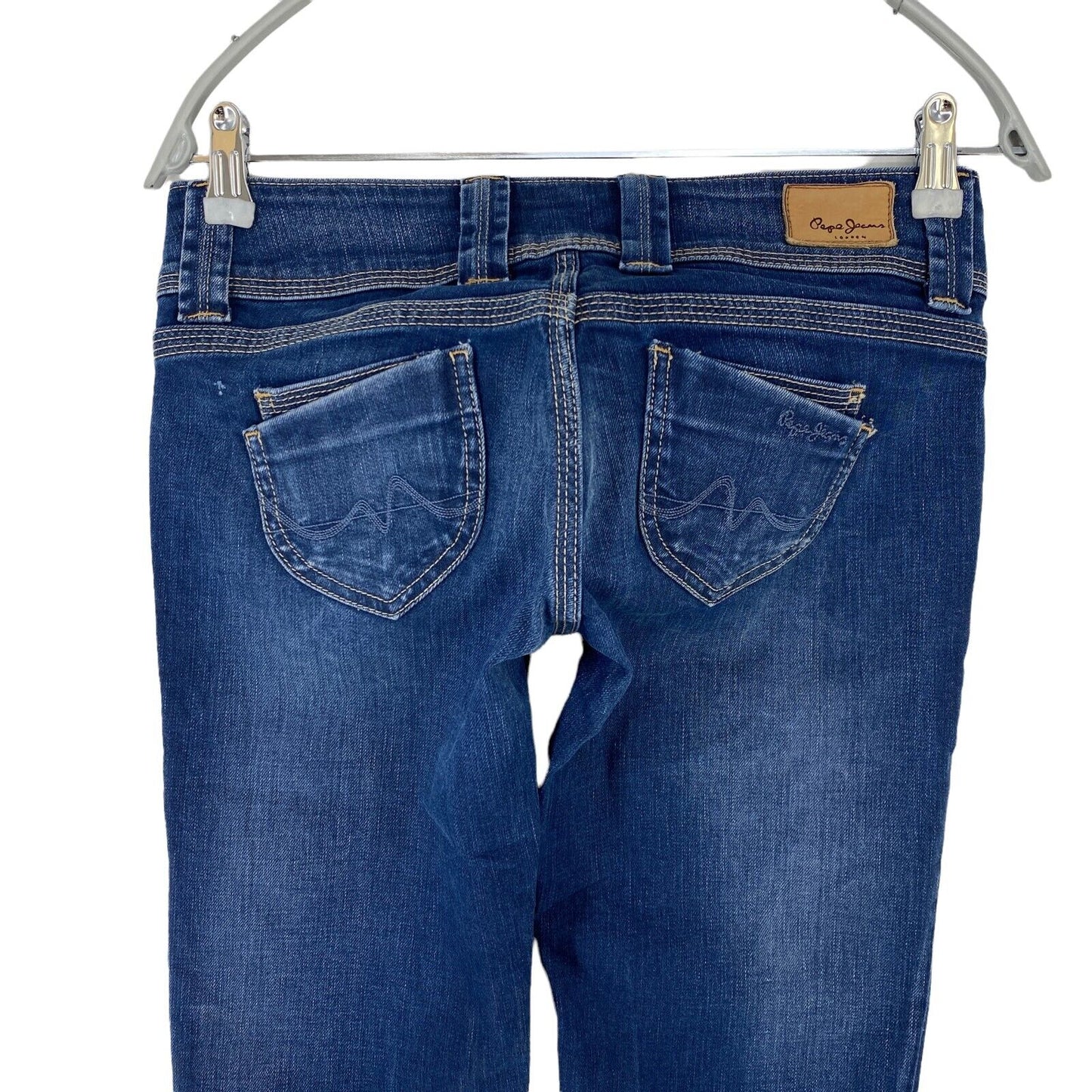 Pepe Jeans Damen Jeans mit niedriger Taille und geradem Bein, Blau, Größe W26 L32