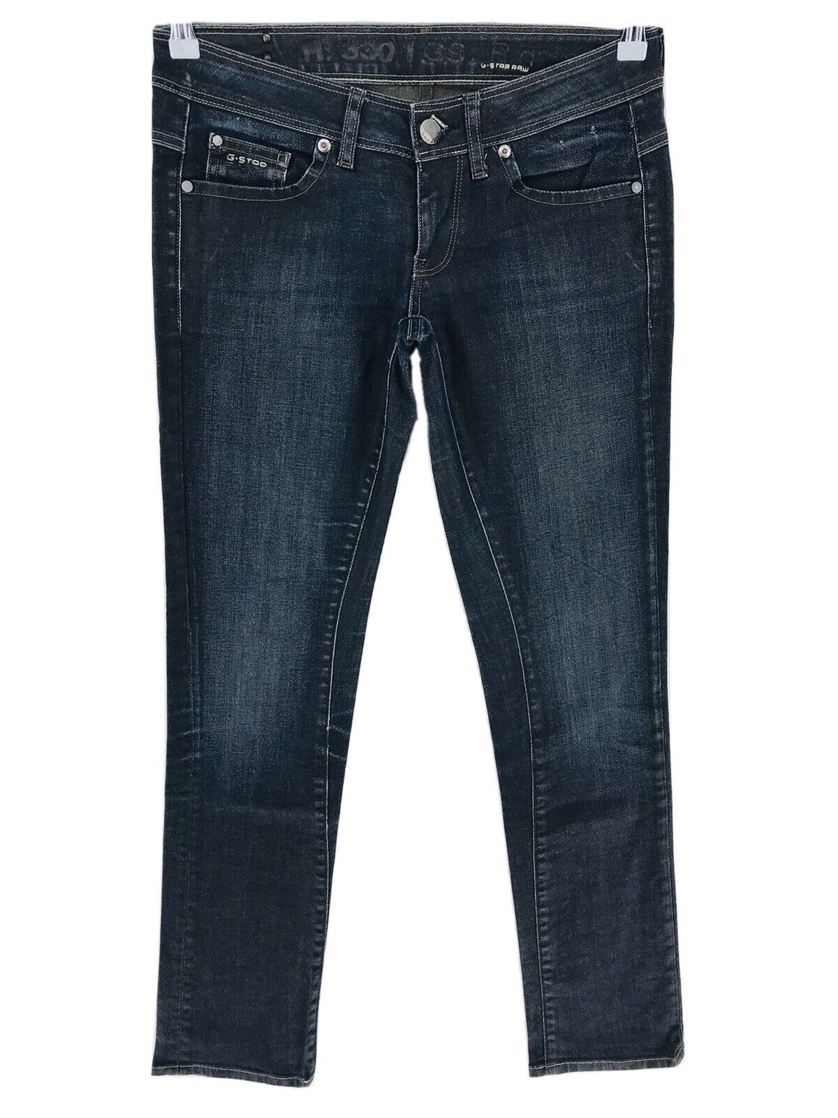 G-STAR RAW NEW REESE Damen Jeans in Dunkelgrau Regular Straight Fit Größe W29 L34