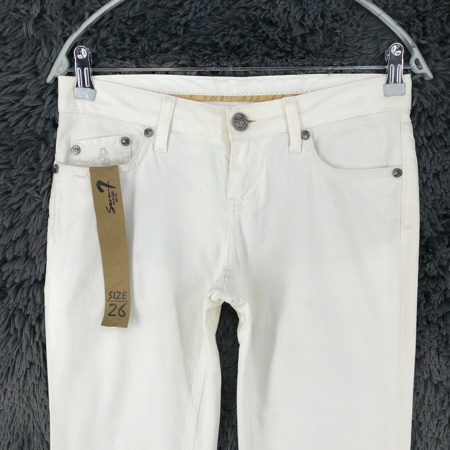 Seven7 Women White Regular Straight Fit Jeans Size W26