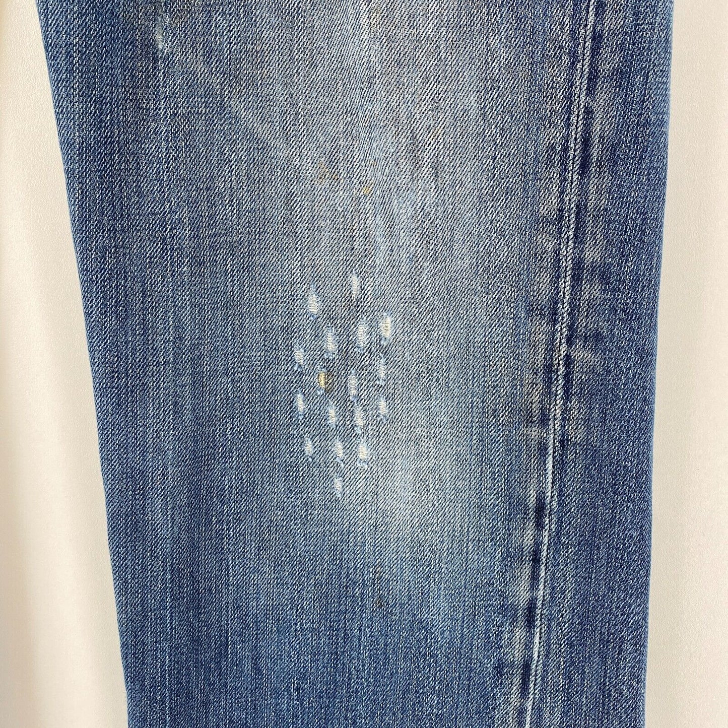 G-STAR Blue Regular Straight Fit Distressed Jeans W32 L34