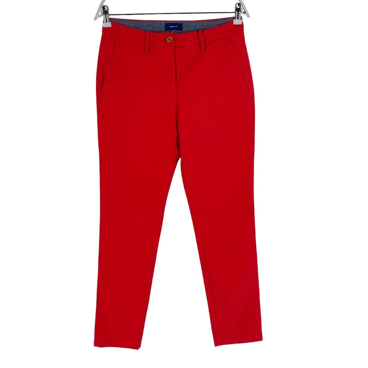 GANT Red Slim Fit Classic Chino Pants Trousers Size EU 38 UK 12 US 8