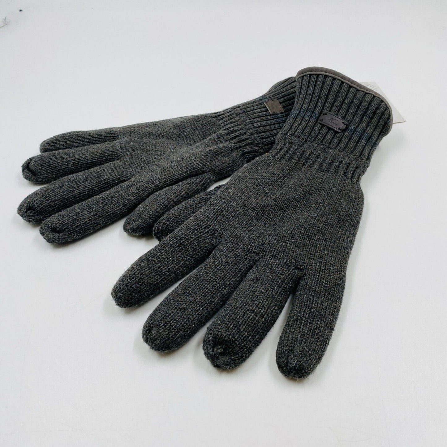 Camel Active Mens Dark Grey Cotton Insulated Warm Knit Gloves Size 2XL XXL