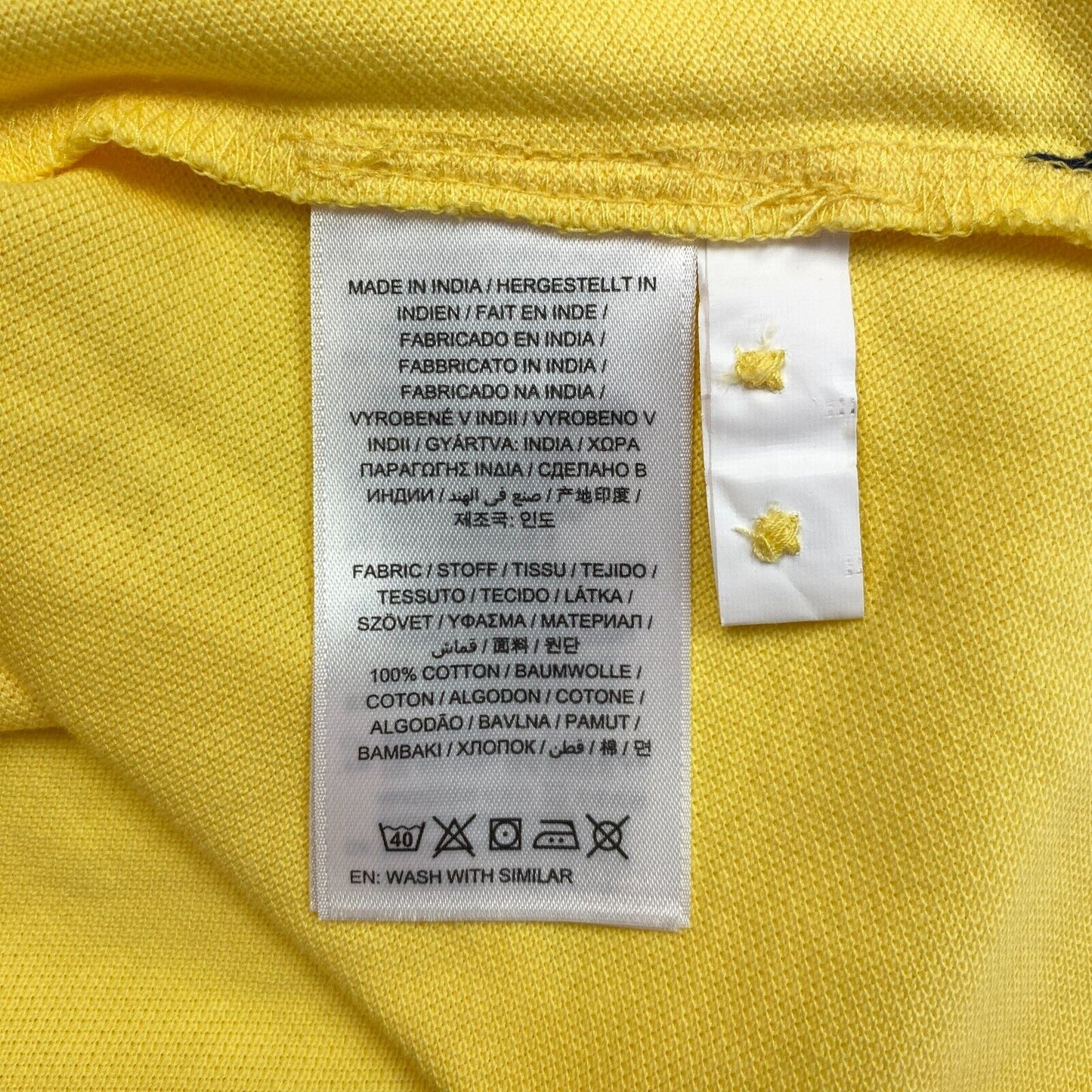 GANT Yellow Summer Pique Short Sleeves Polo Shirt Size M